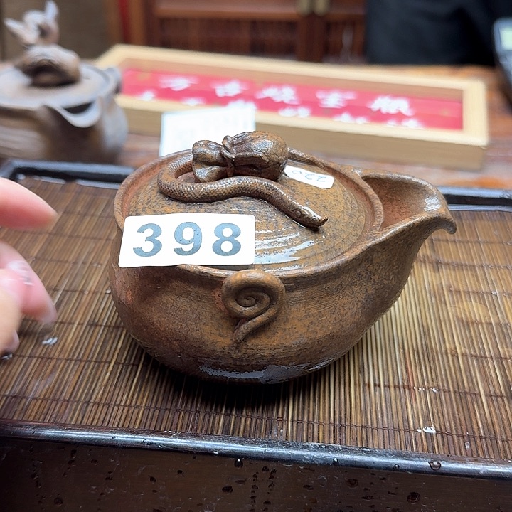纯手工制作粗陶茶具