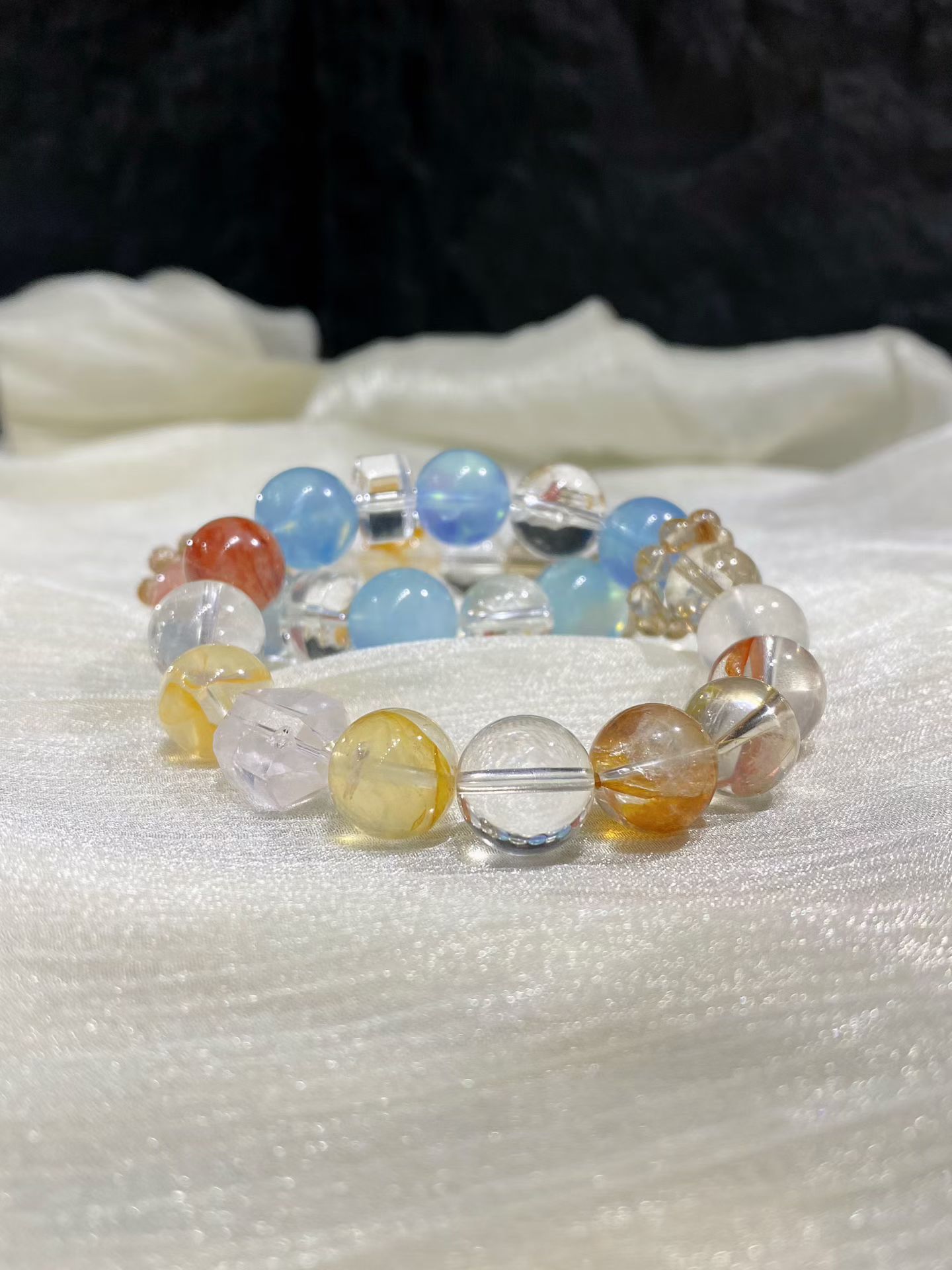 天然多宝水晶手串原创设计款 JY0009