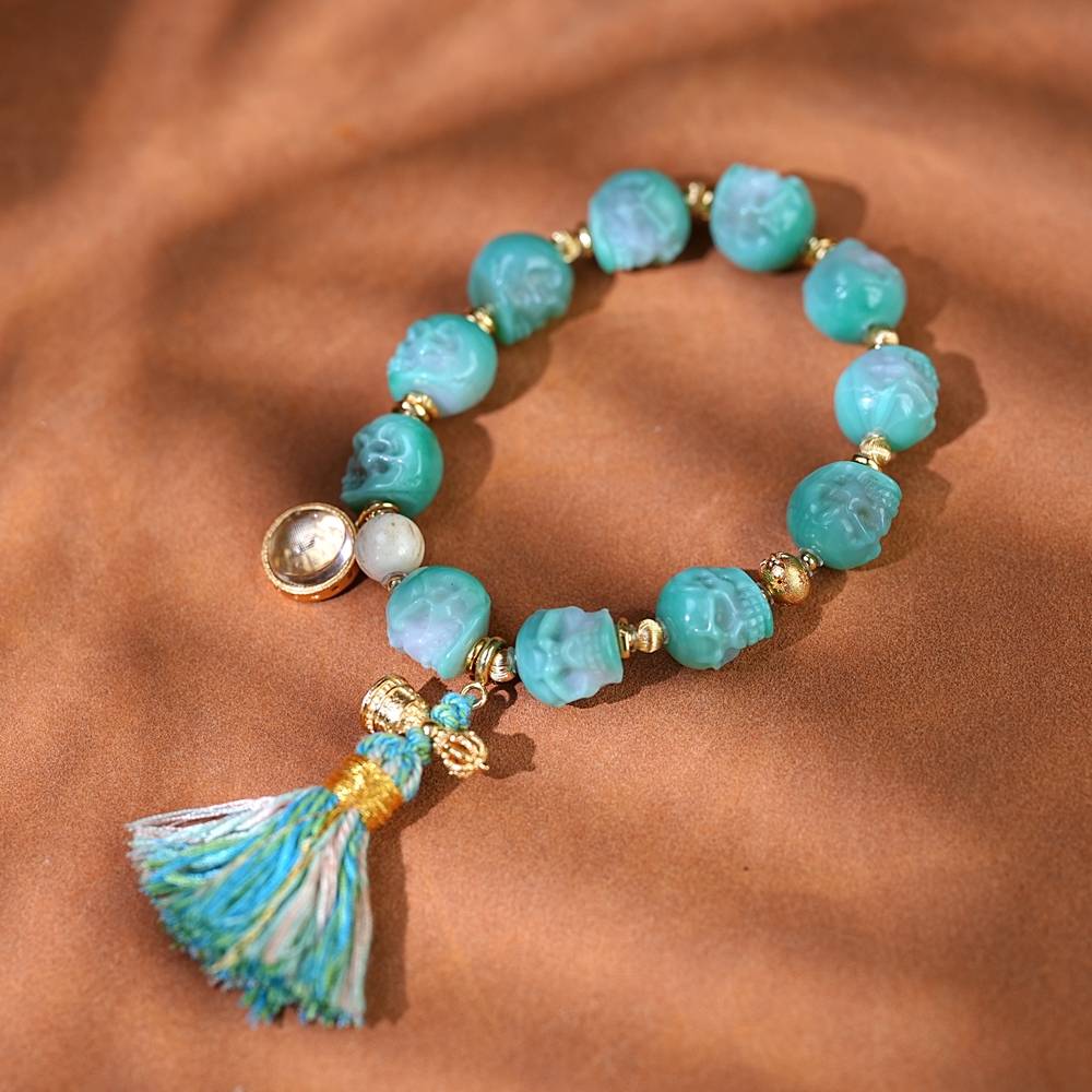 【触底反弹转Y尸尸阵】塔尔手雕尸尸玛瑙钱袋五条手链S396多样性发