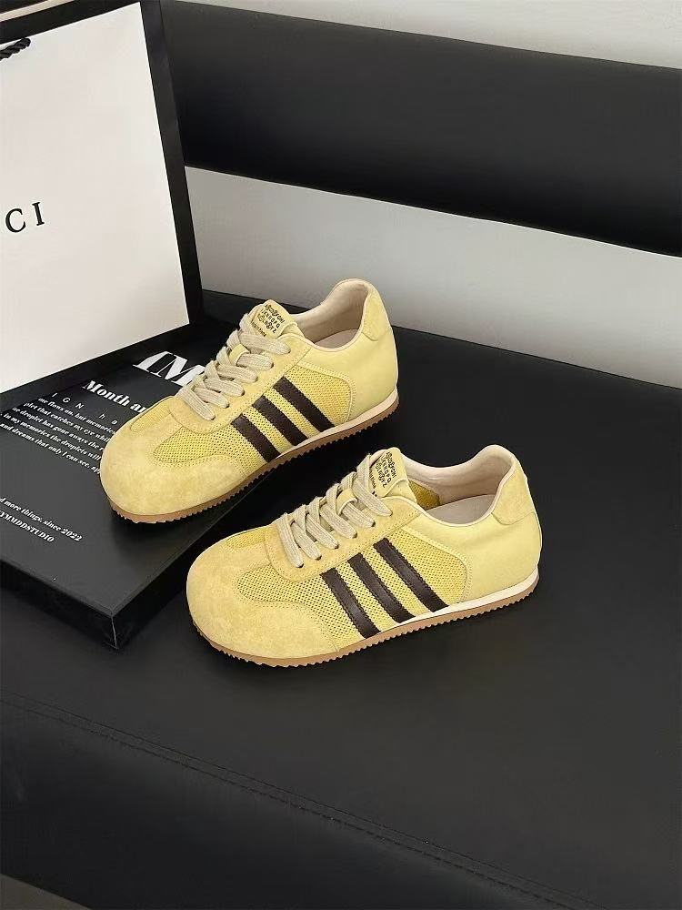 小众复古经典德训鞋女2025夏季新款百搭休闲阿甘鞋平底系带1822