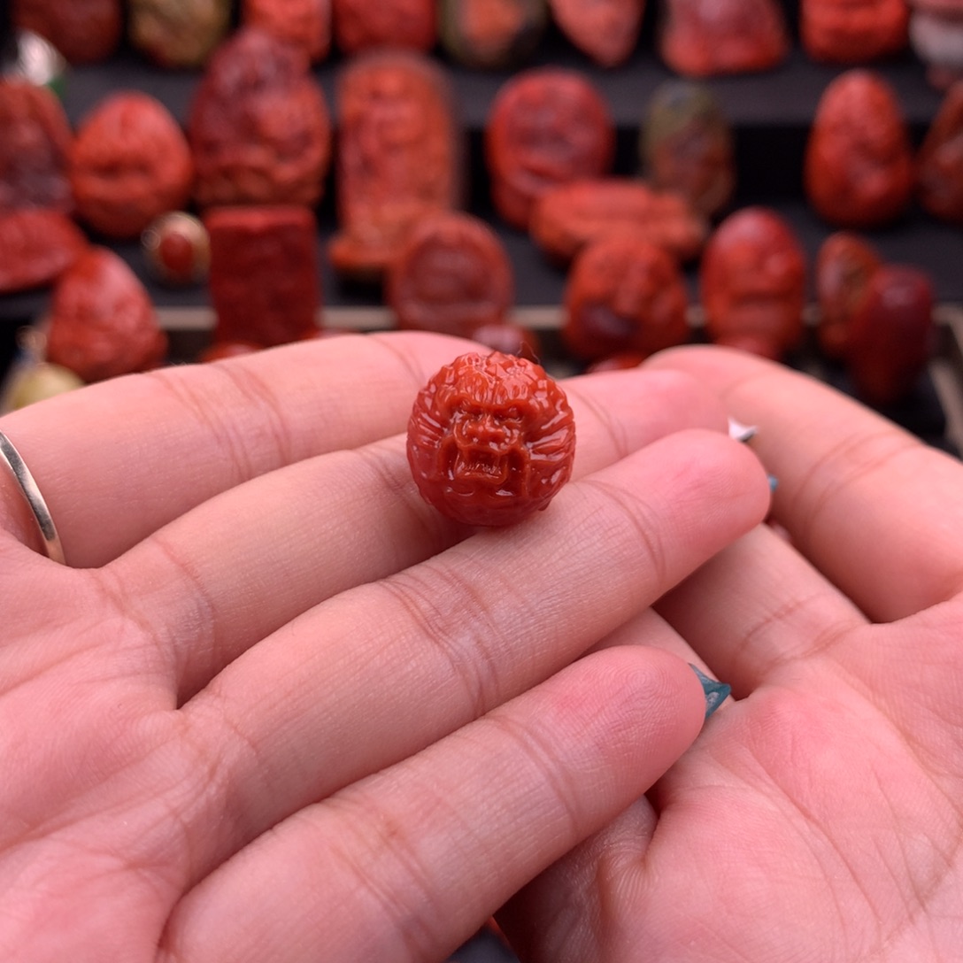 南红玛瑙南红川料精工龙珠15.5mm未镶嵌