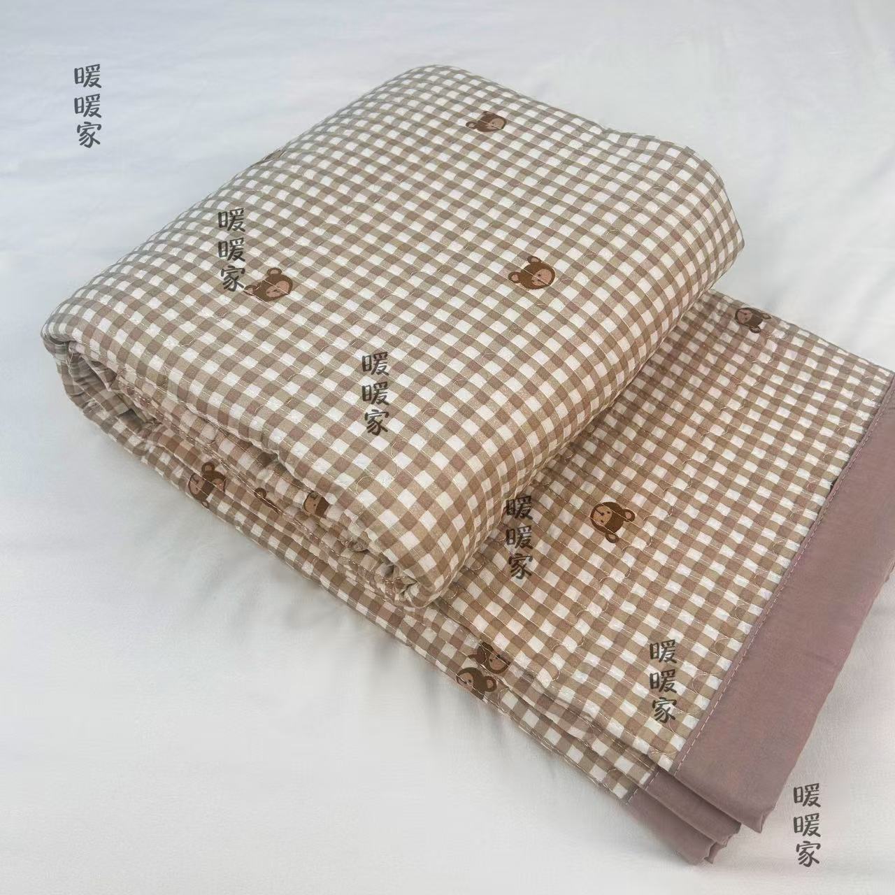 （小熊头）200*230卡通舒适柔软亲肤四季通用多功能床盖