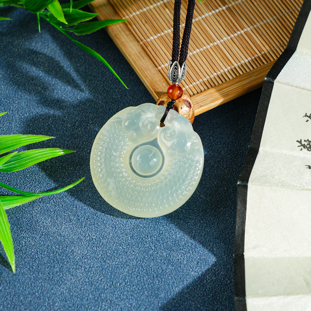 保真天然岫玉双龙戏珠多样性发其一XY275