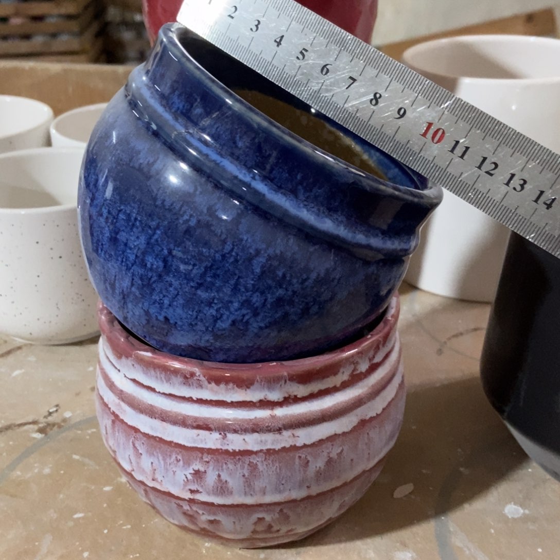 红陶高温陶瓷花盆