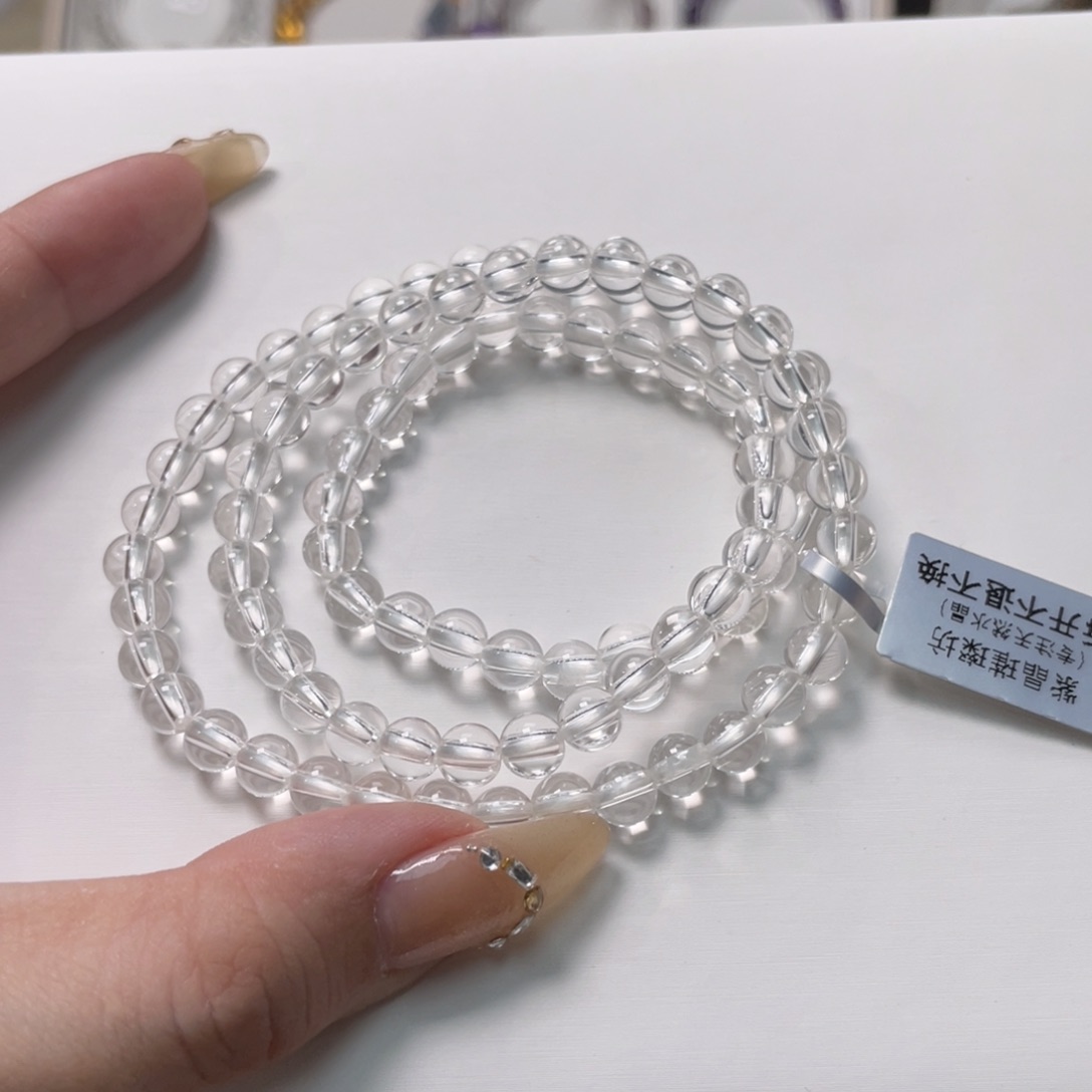 水晶手链未镶嵌白水108颗