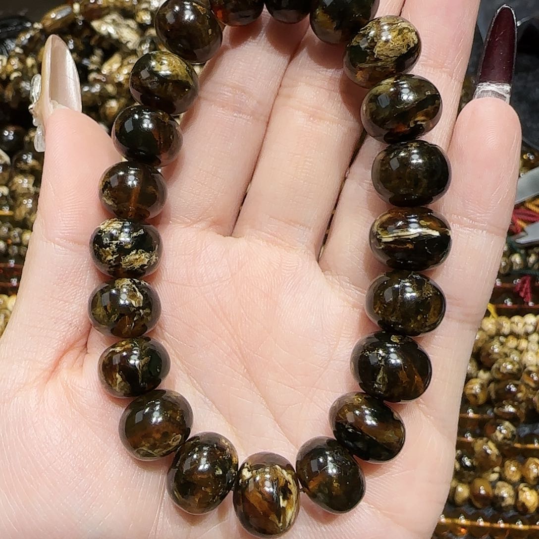 琥珀耳饰未镶嵌空*丶抚顺琥珀