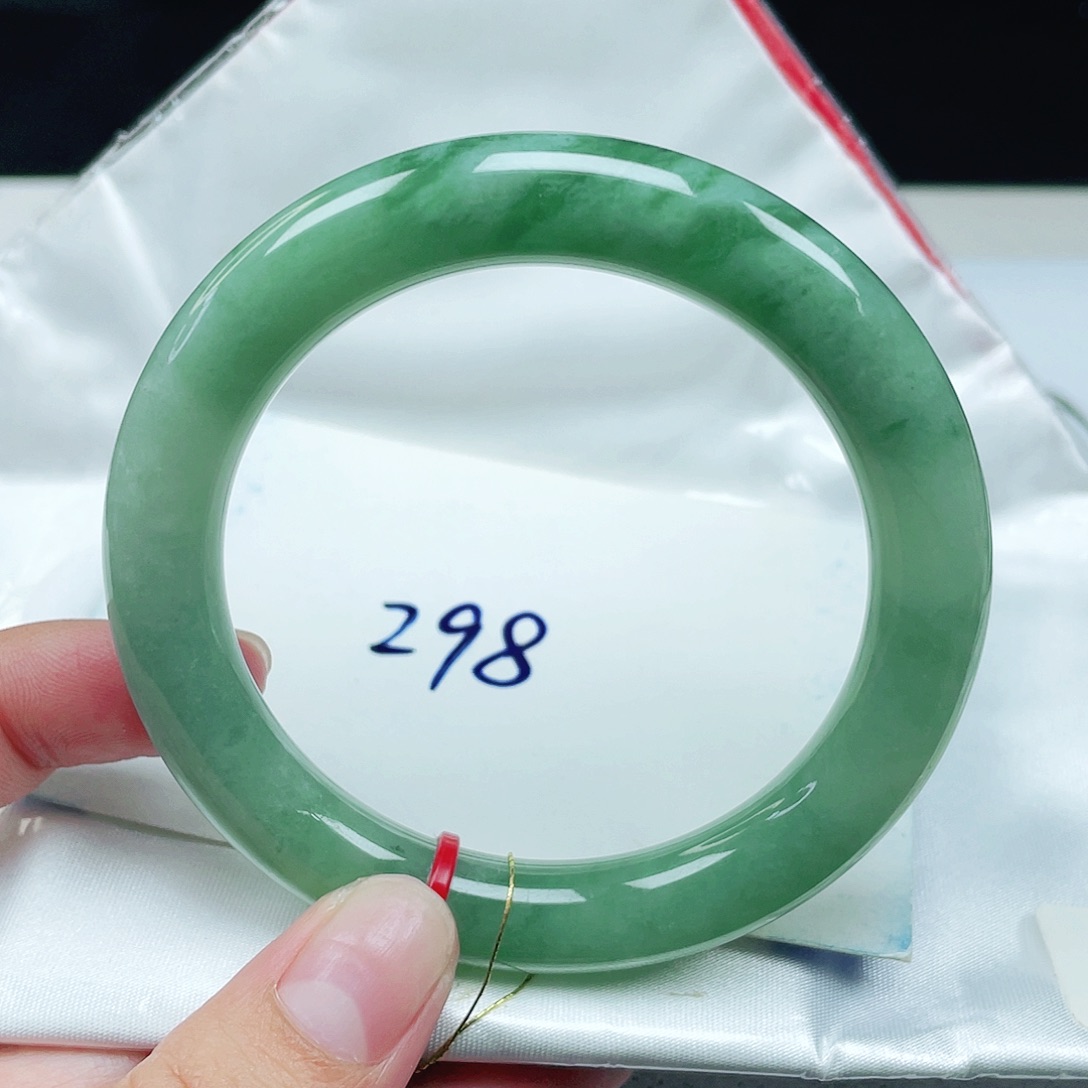 翡翠未镶嵌手镯（圆镯）圆条53.3