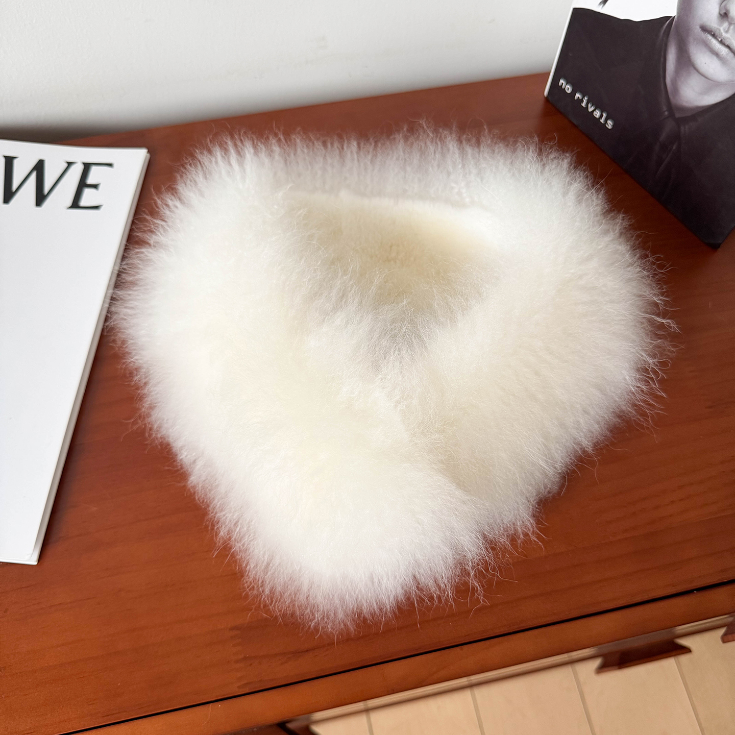 软软糯糯100%山羊绒时髦感真毛皮草围脖 冬季保暖獭兔毛内里围巾