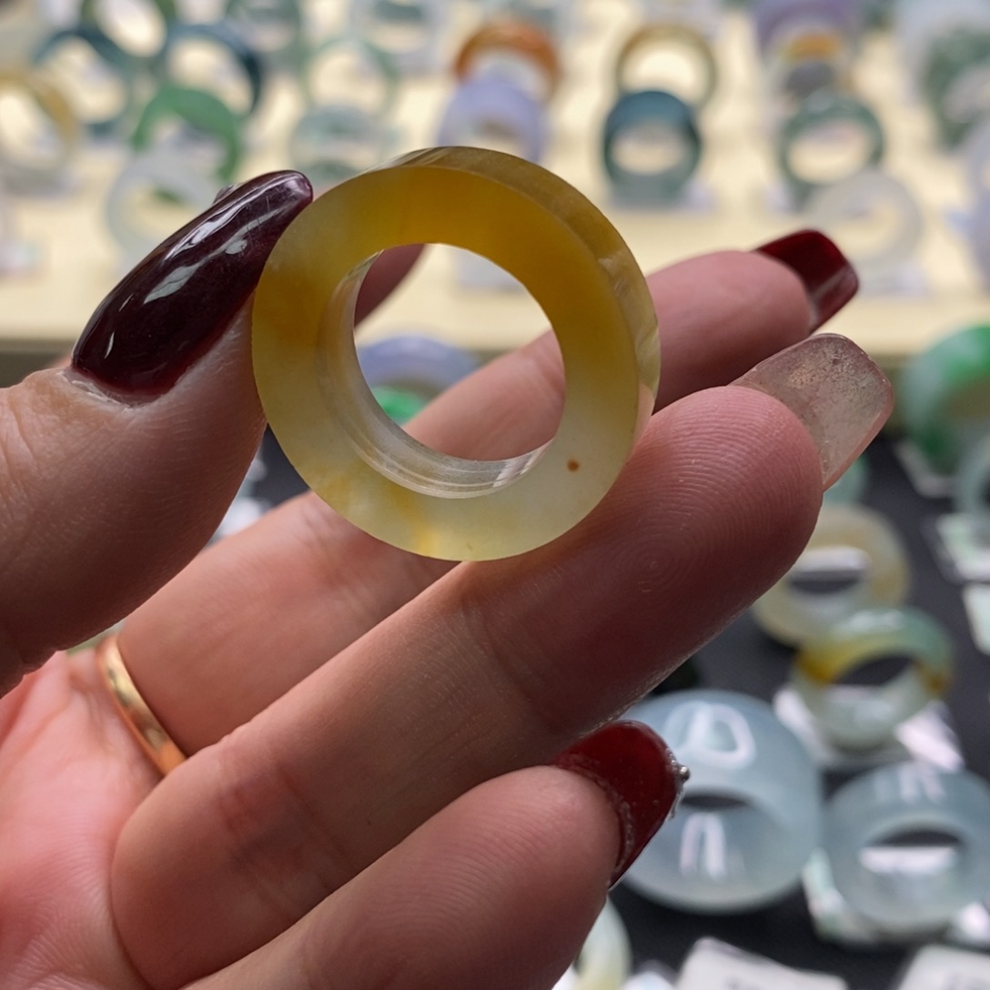 定制翡翠未镶嵌염翡翠戒指