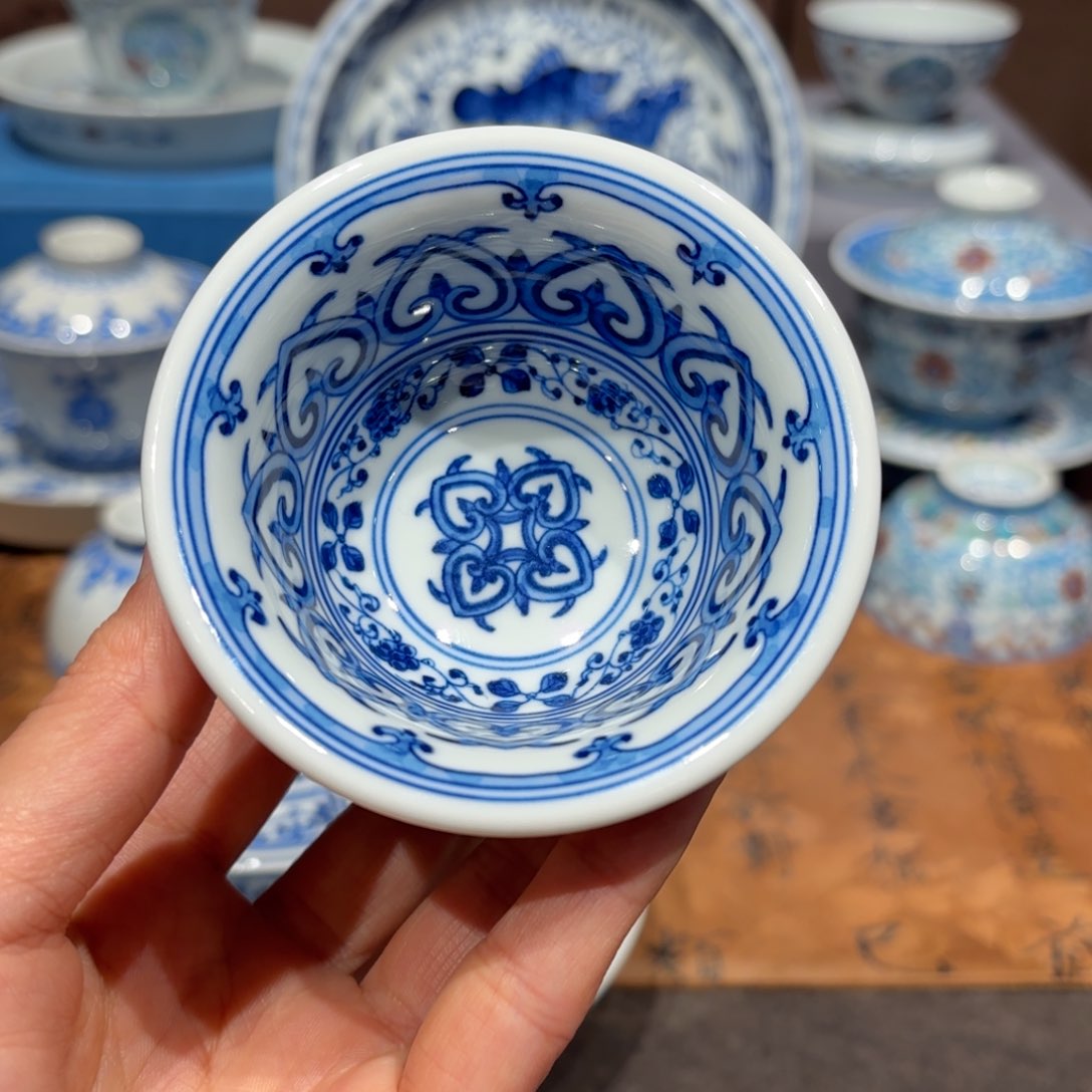 瓷片手工手绘陶瓷茶具