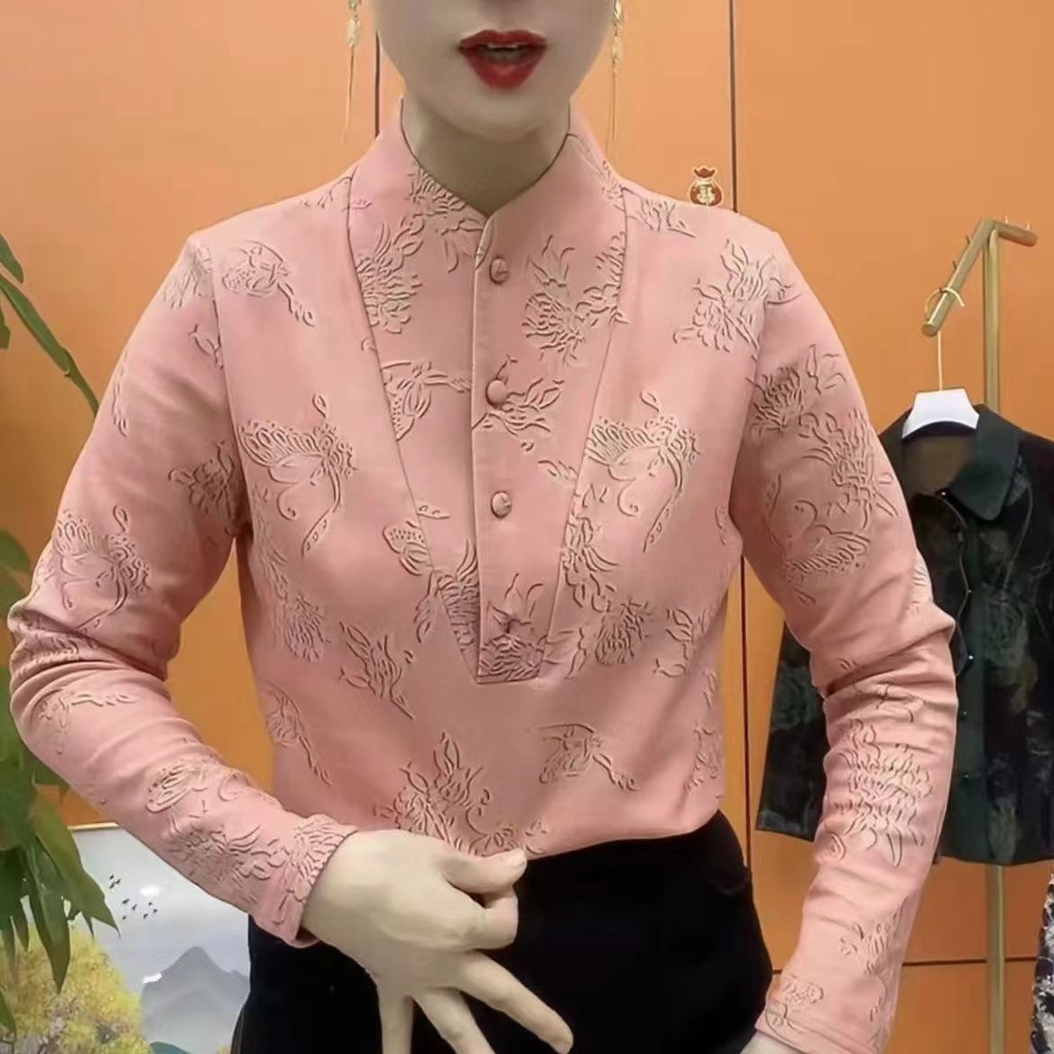 秋冬加绒长袖打底衫气质内搭显瘦洋气上衣打底衫