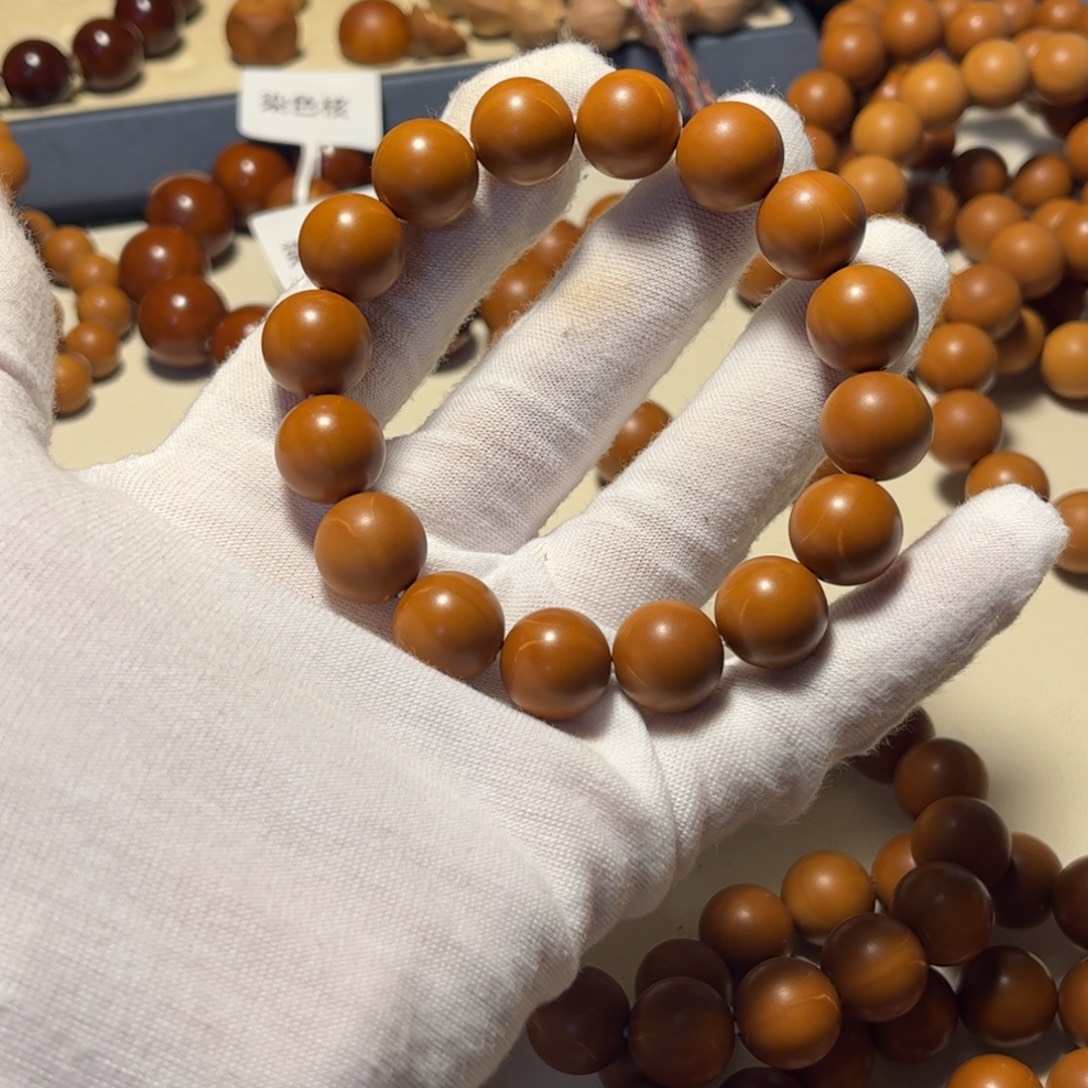 天***～橄榄核手串/手链1.38小孔毕业铁核