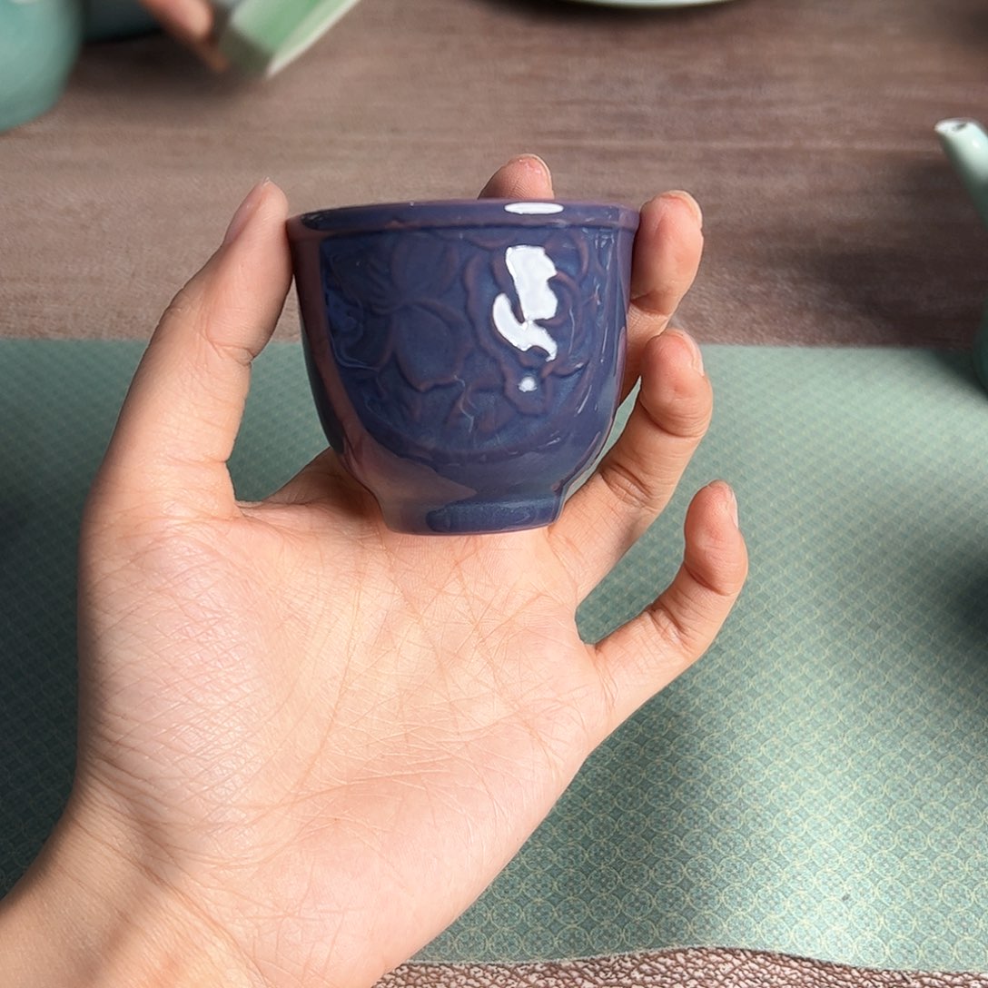 龙泉云间青瓷小米茶器