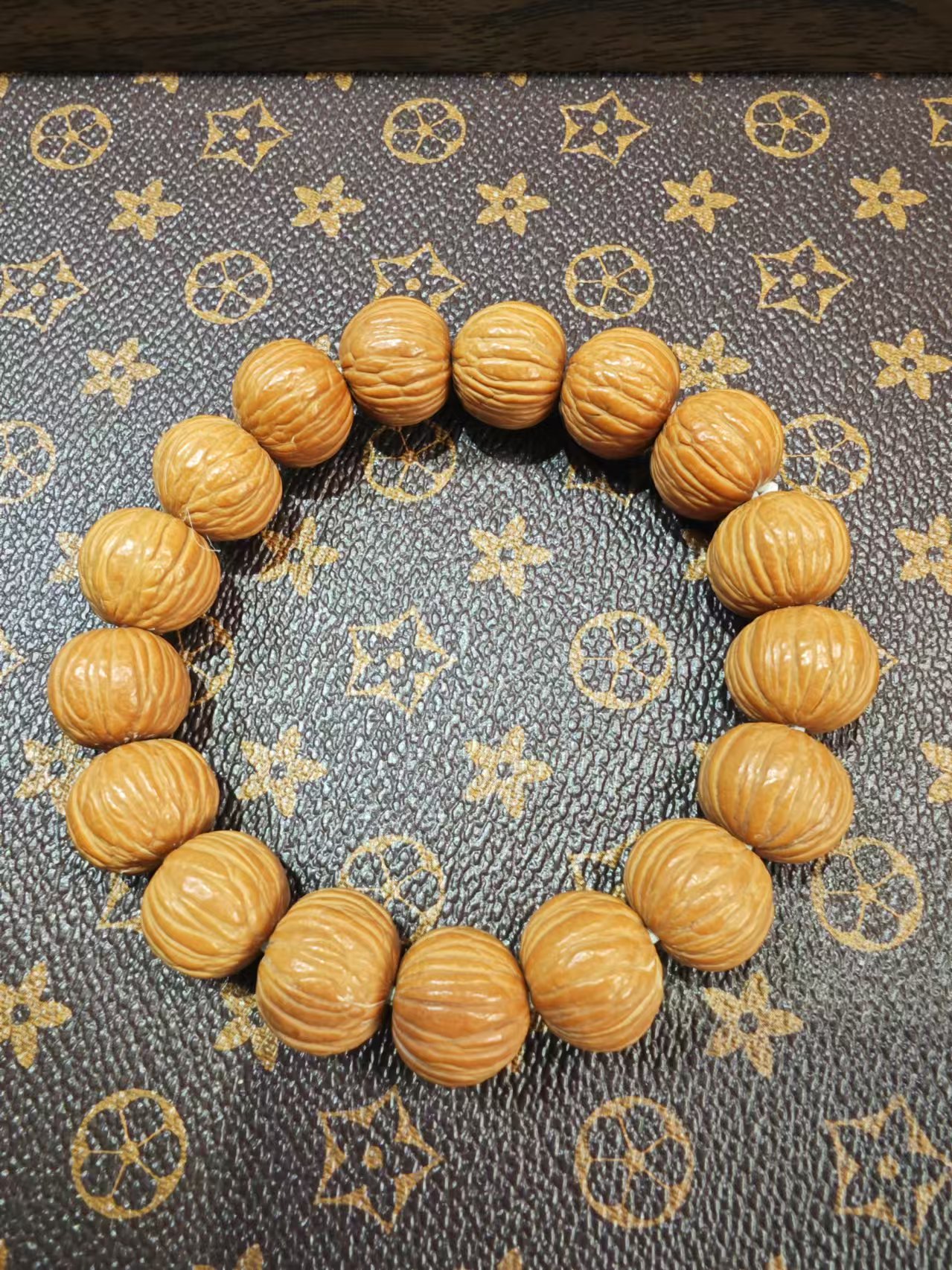 【雨轩出品】全品猴头核桃原皮原色凤羽猴头高端男士文玩手串