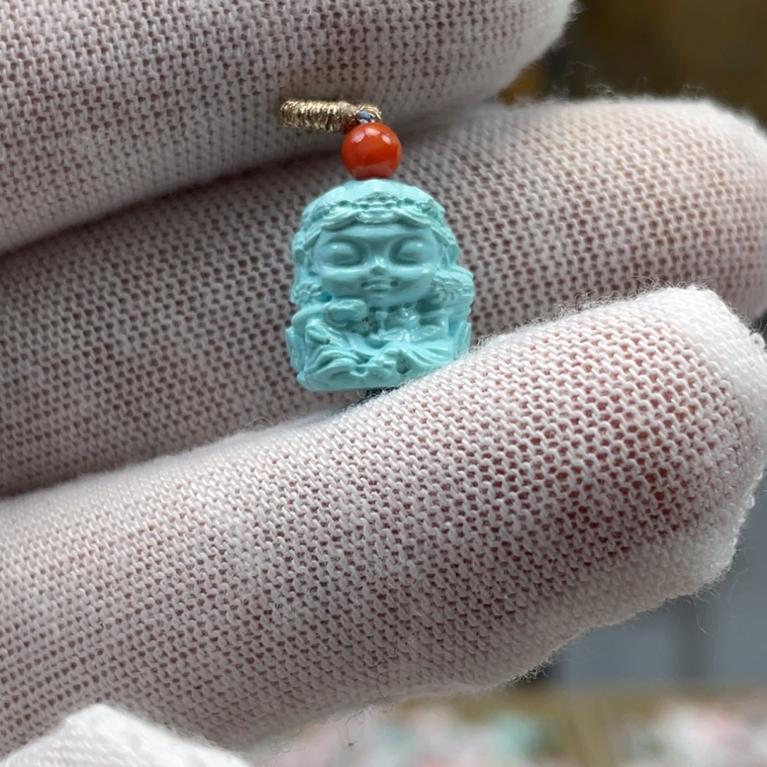 绿松石未镶嵌挂件