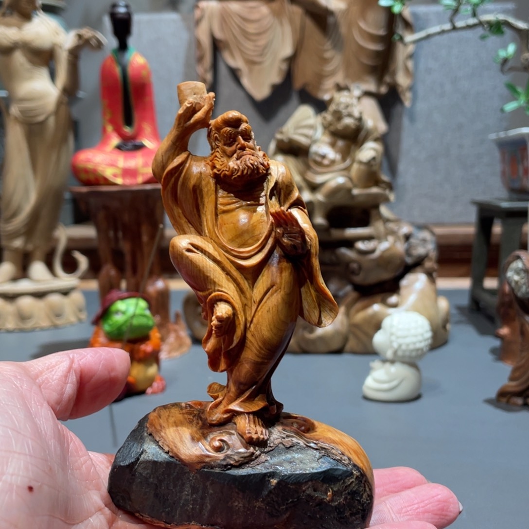 魔***士木质崖柏工艺品摆件