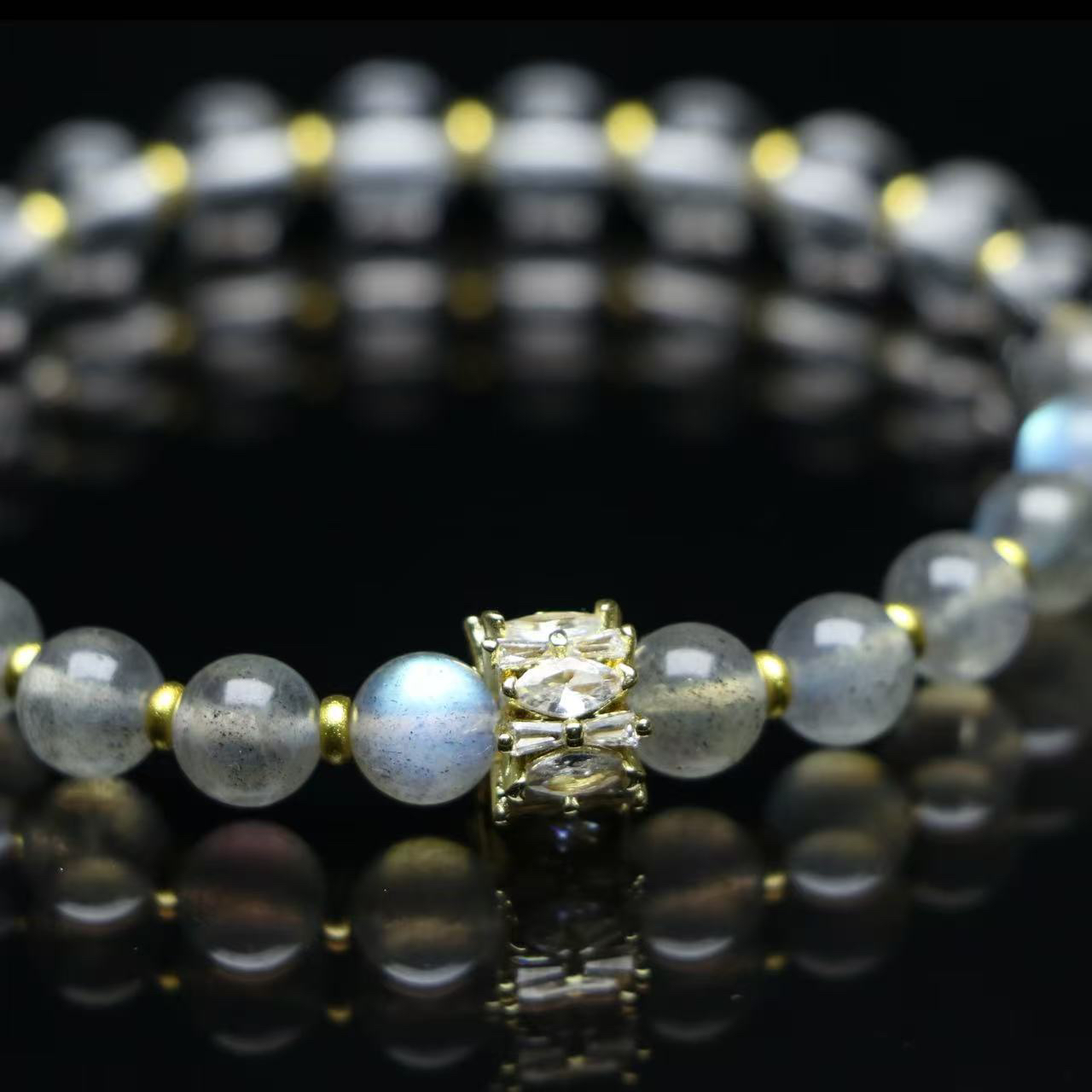 白水晶月光石双拼