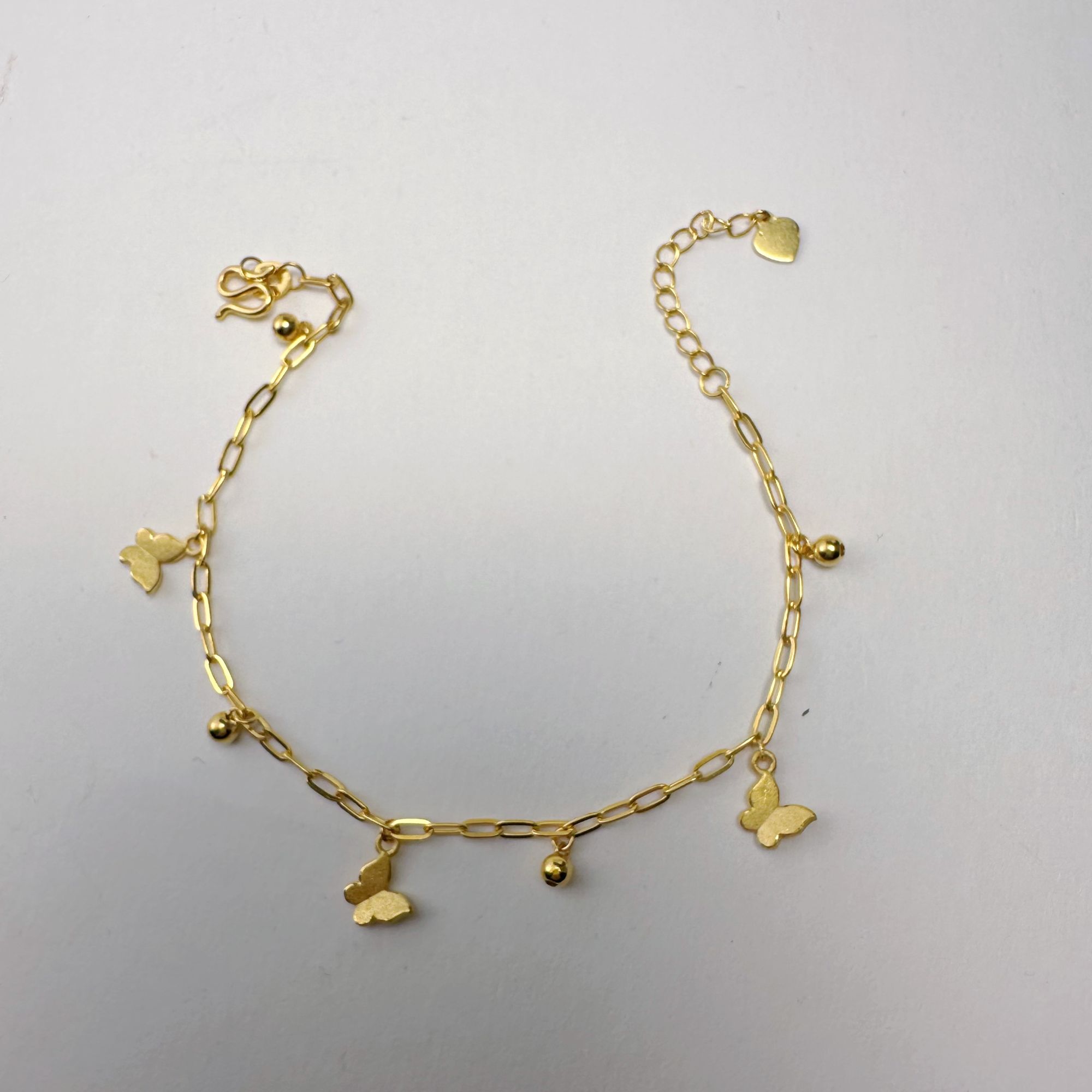 足金9995G三只小蝴蝶手链精致款时尚传承黄金手链生日礼物黄金