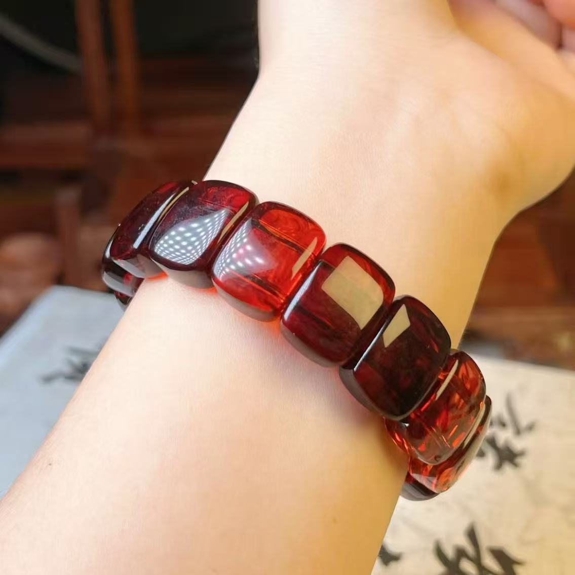 K37缅甸二代血药珀血丝珀单圈