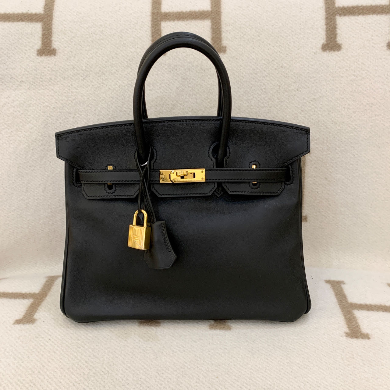 95新 Hermes/爱马仕 birkin 25 X s皮 黑色ds0813a0 