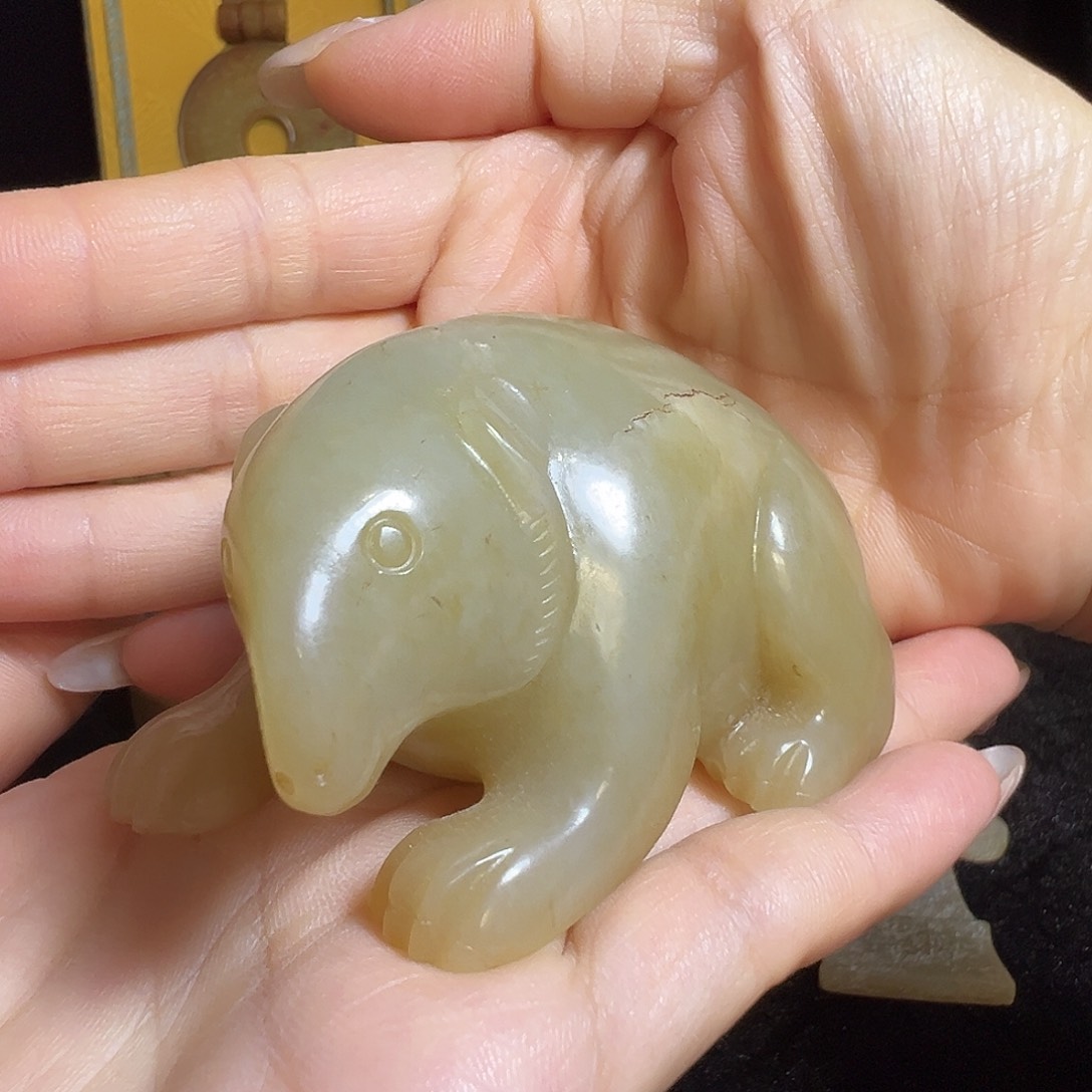 和田玉未镶嵌挂件老*头