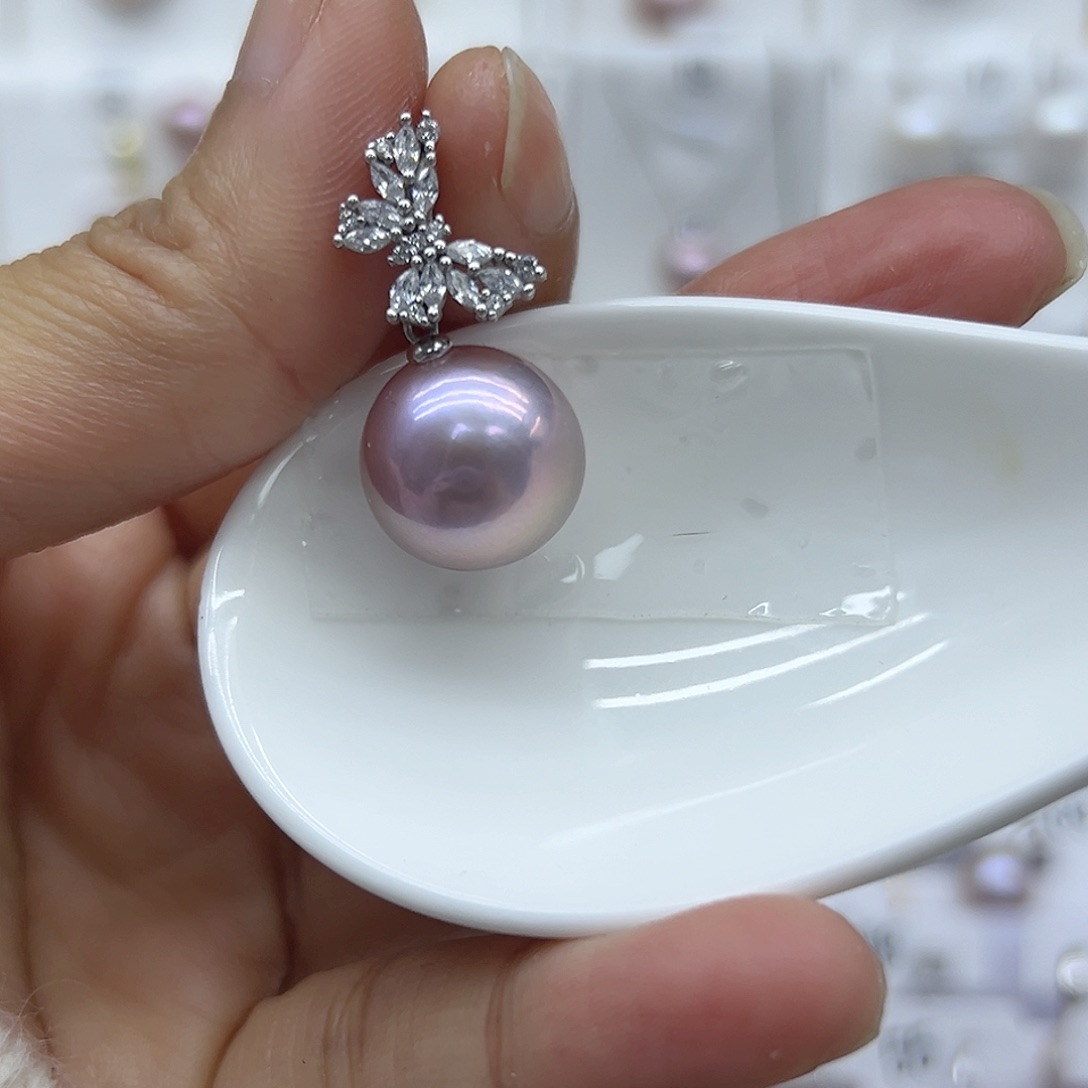 淡水珍珠颈饰银S925镶嵌橘****子拍六单