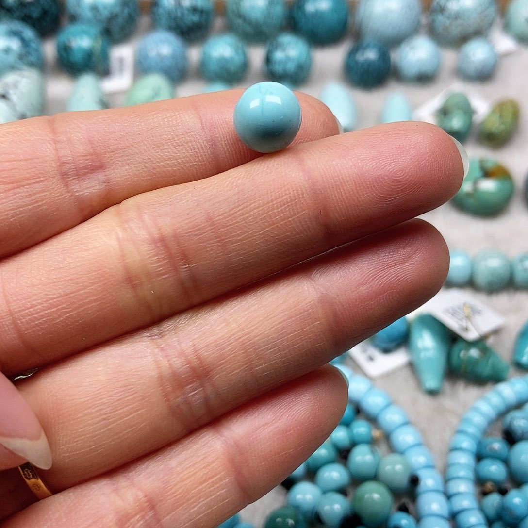 未镶嵌绿松石珠宝半成品越**风