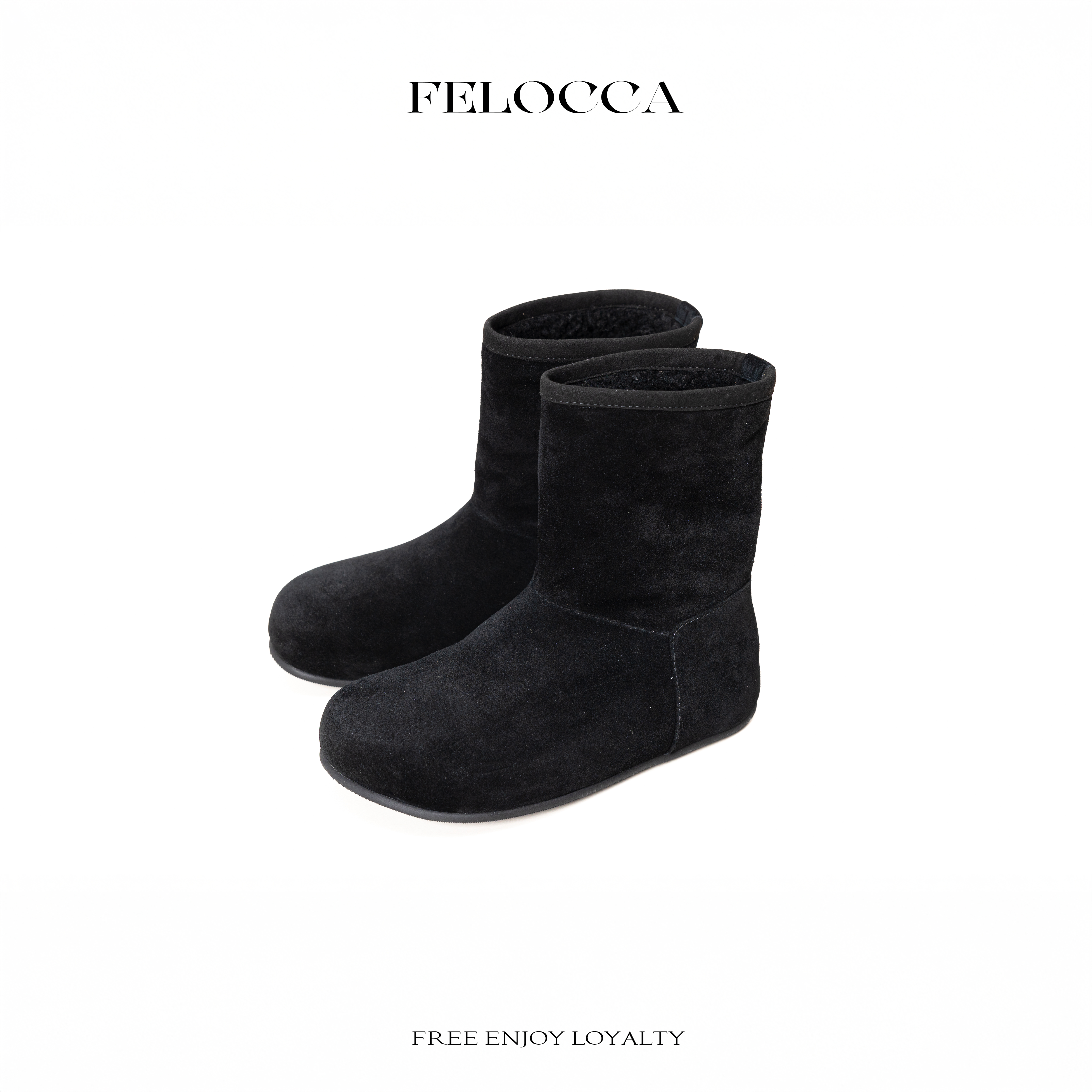 【FELOCCA】秋冬新款休闲百搭中筒棉鞋时尚保暖外穿雪地靴NYN-3950