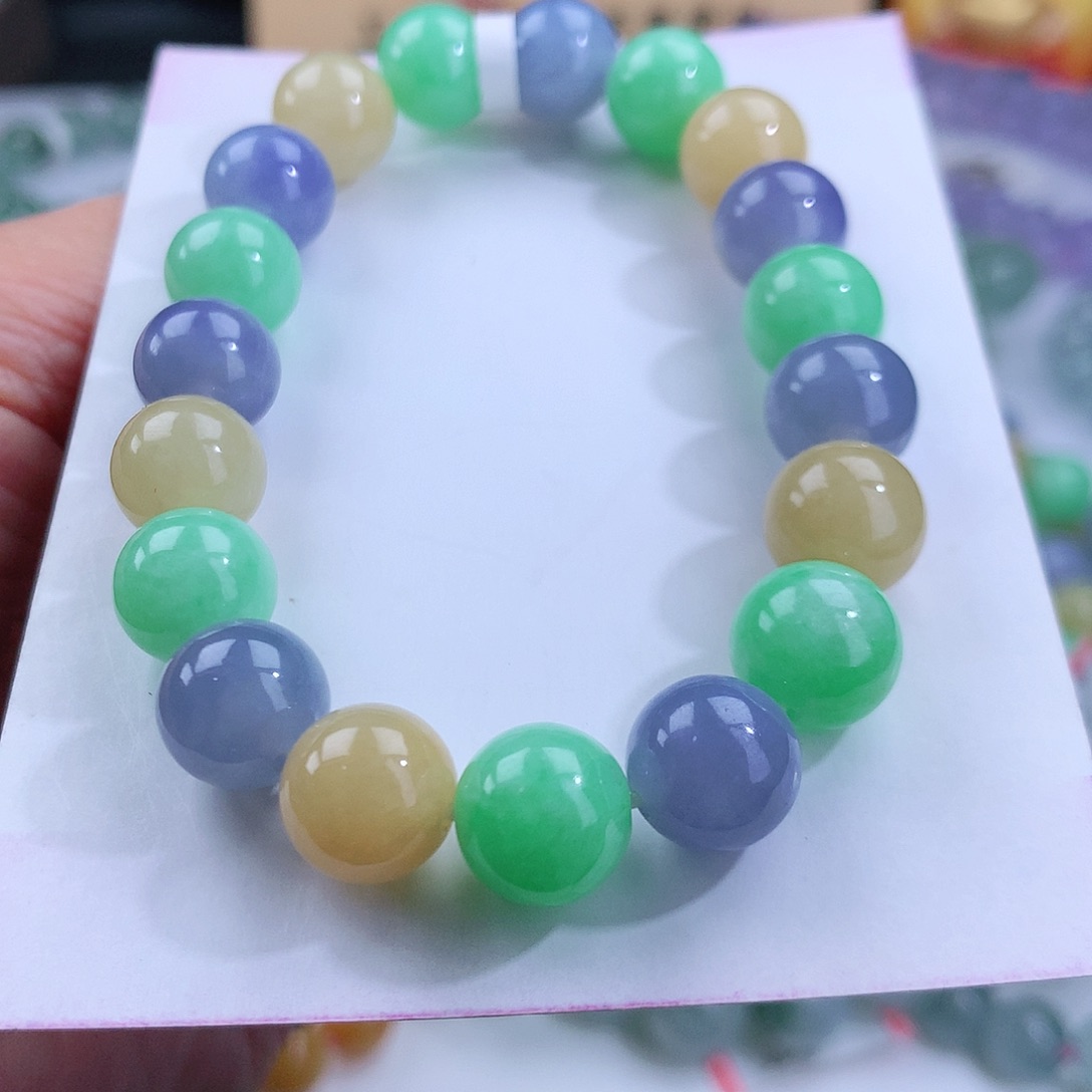 翡翠手链未镶嵌卡10mm