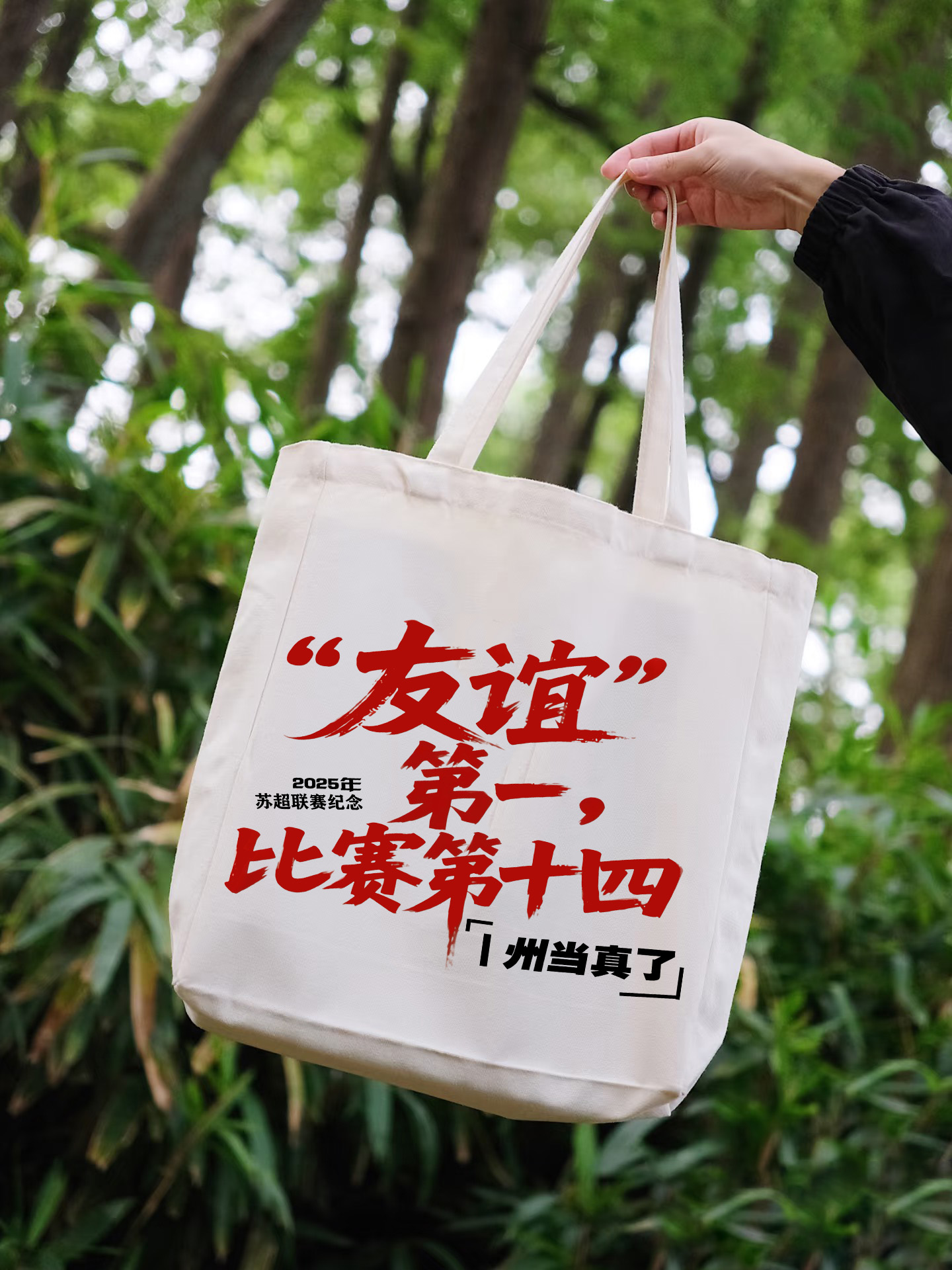 友谊第一巾州当真了第十四帆布袋2025苏超纪念袋子文创手提袋