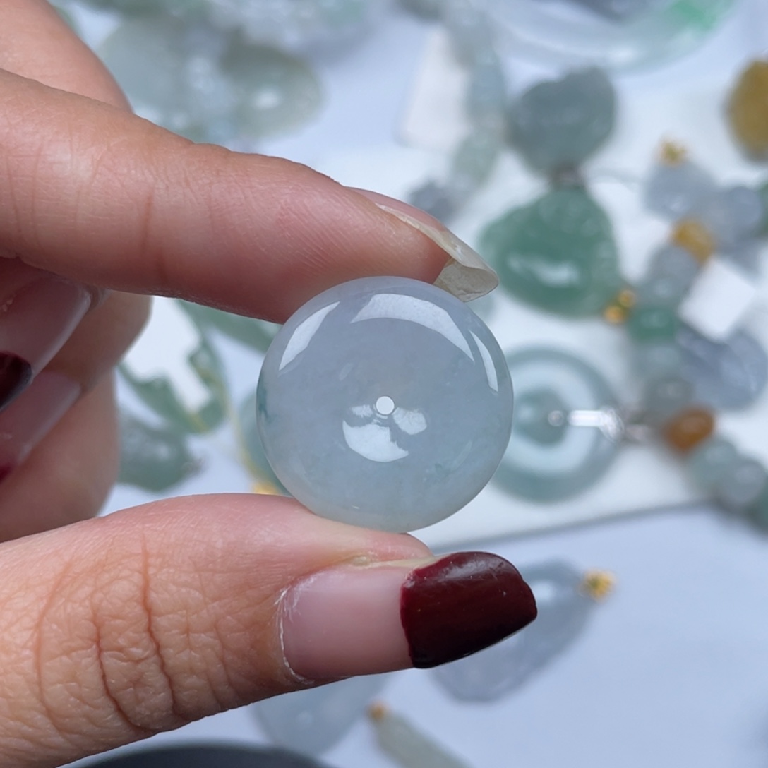 翡翠手链18K金镶嵌纯天然a货缅甸翡翠包邮