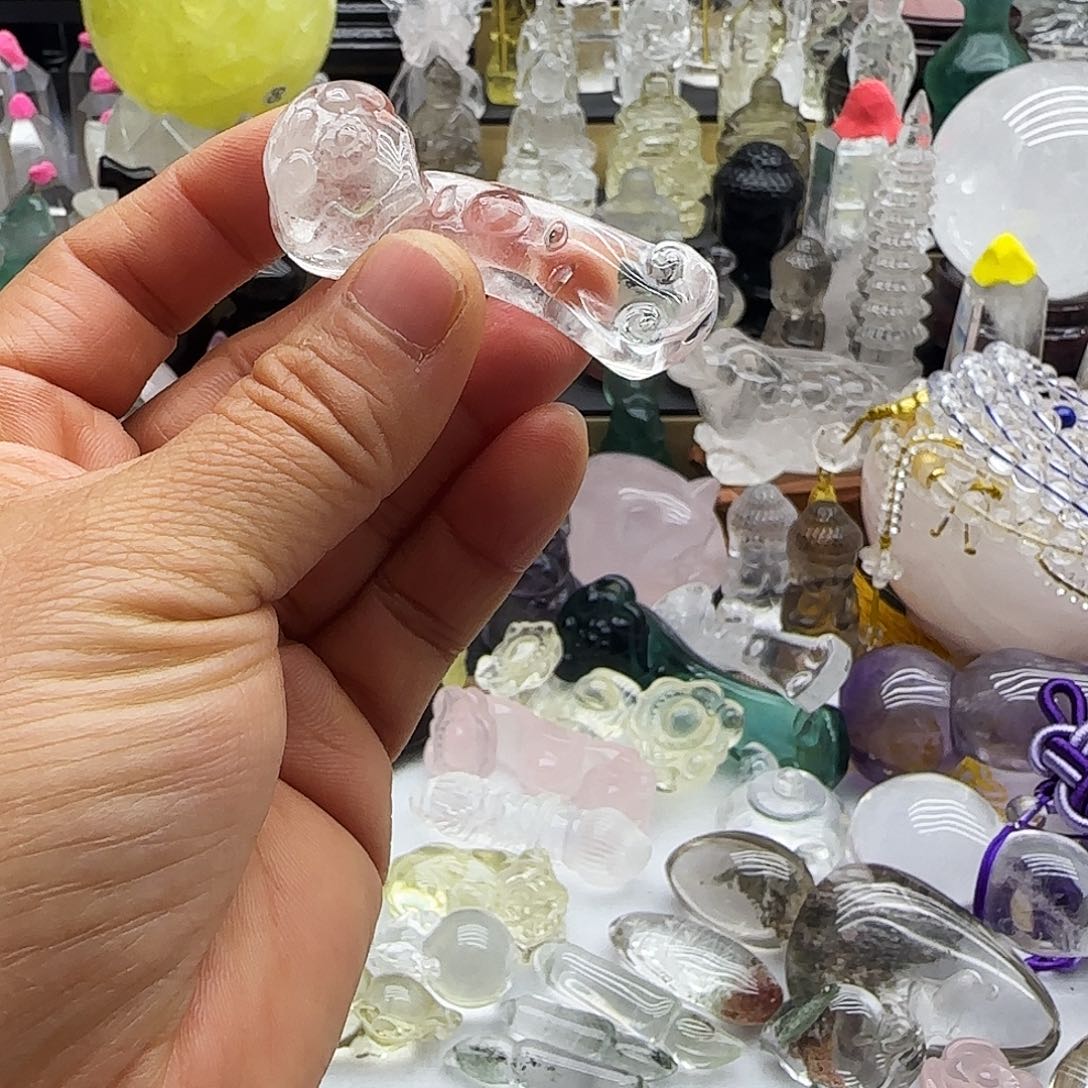 水晶未镶嵌车挂摆件