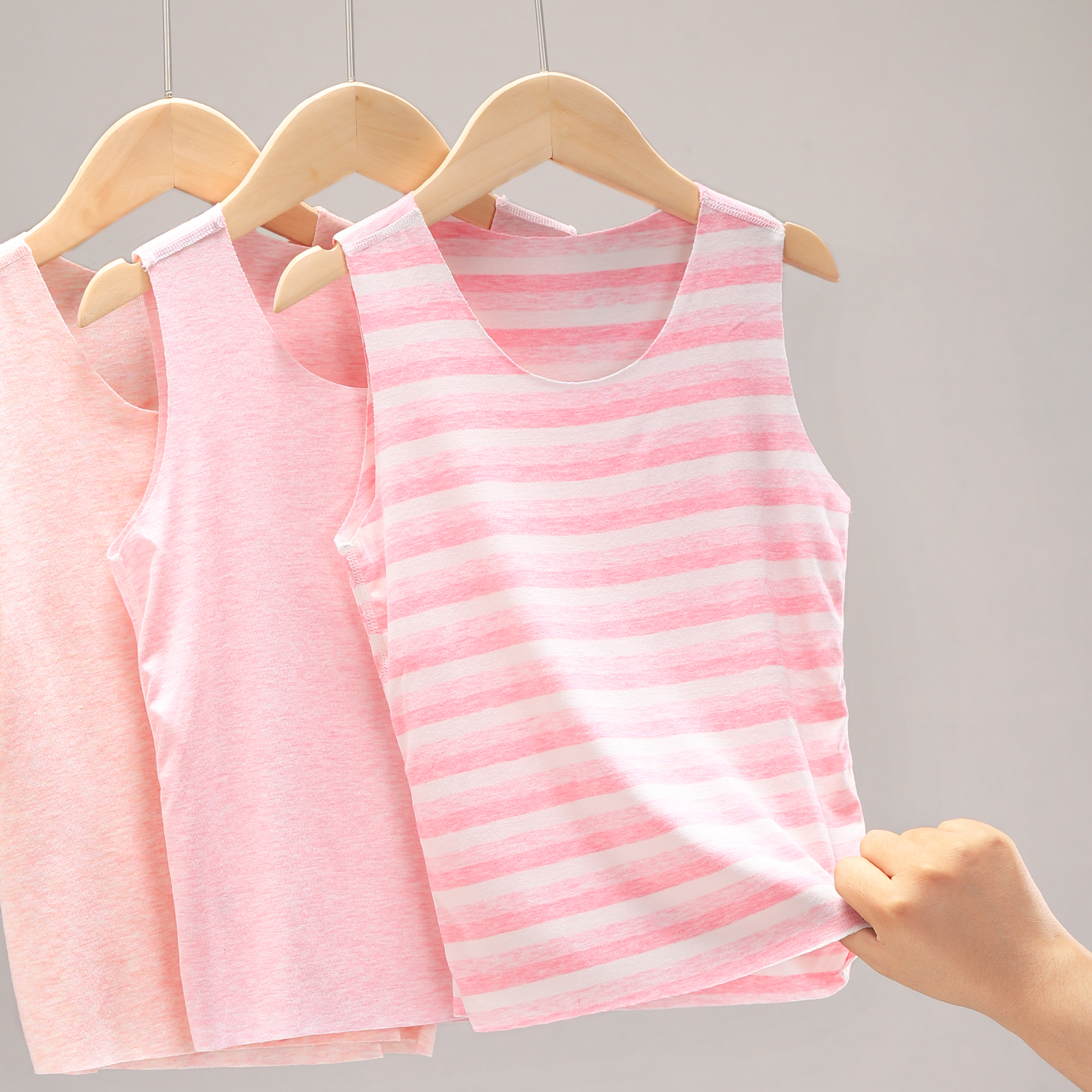 三件装男童背心随心裁儿童宝宝夏季轻薄款贴身睡觉无袖打底 23192