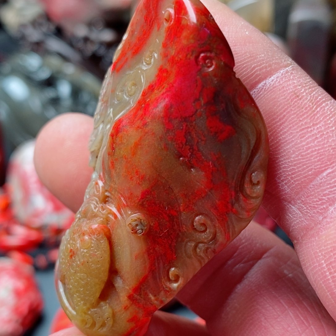 昌化鸡血石昌化鸡血石挂件