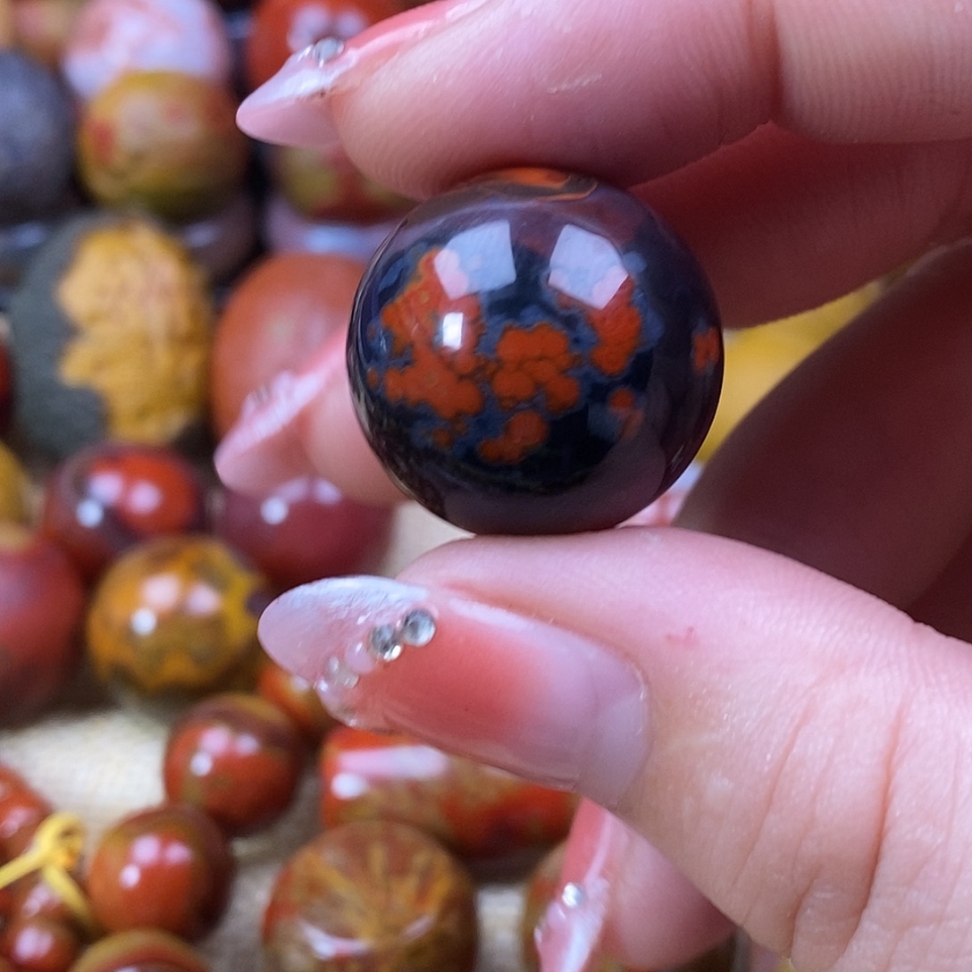 石***狂玛瑙/玉髓未镶嵌单珠