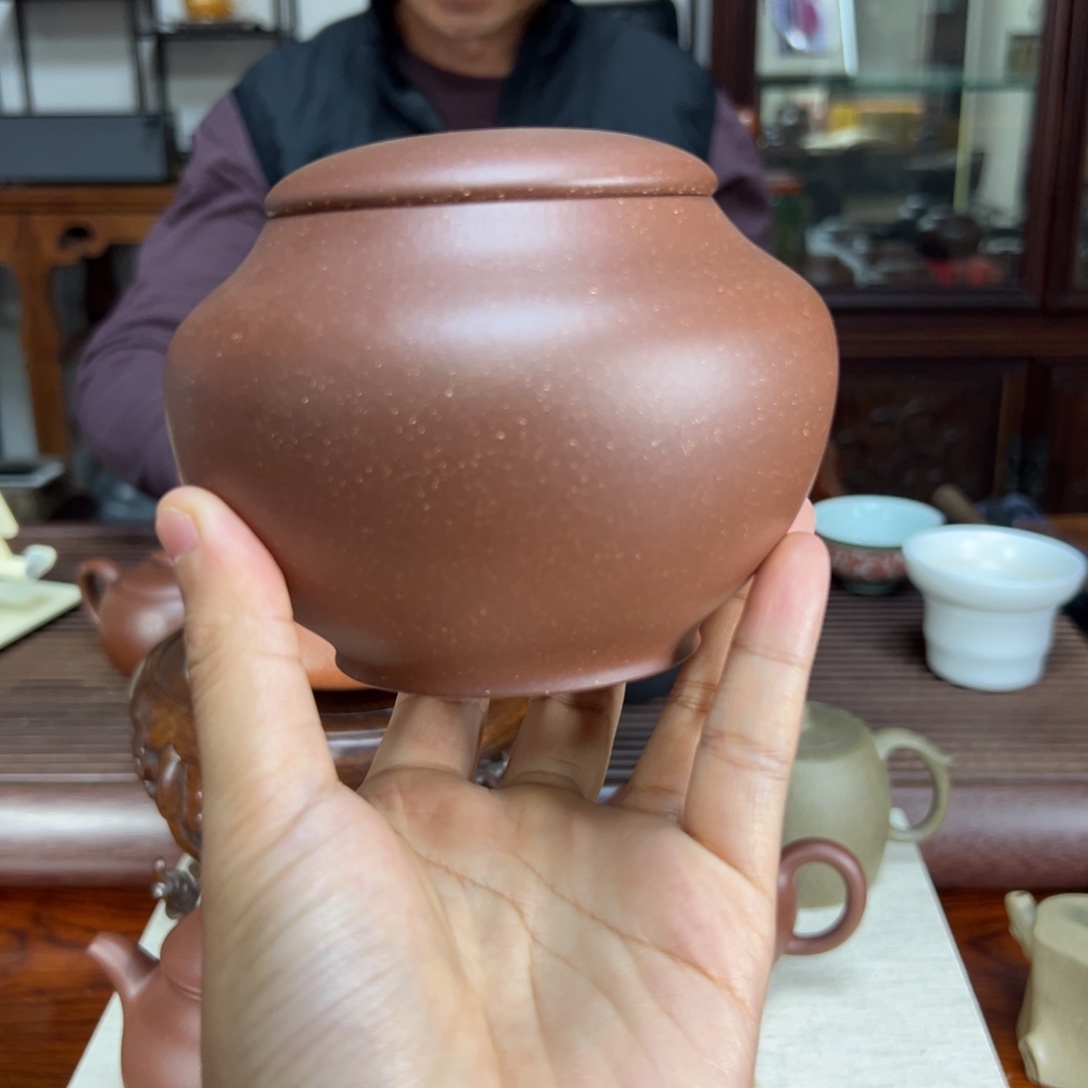 肥***江紫砂茶壶手工原矿茶叶罐