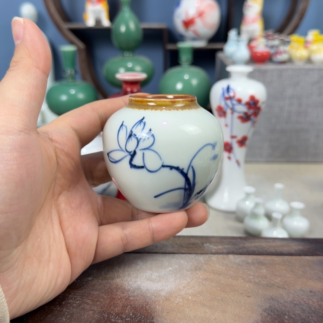 陶瓷手工小花器摆件