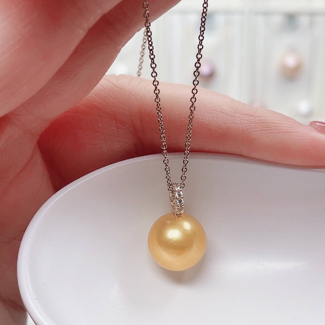 合金淡水珍珠吊坠(赠链)