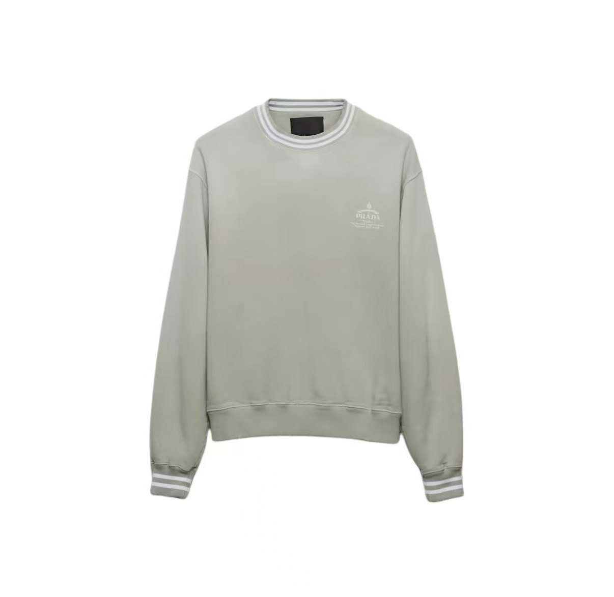 未使用 Prada/普拉达 印花logo渐变圆领微做旧长袖卫衣