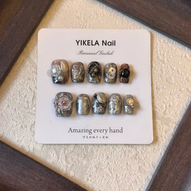 （罗浮宫）伊克拉纯手工ins风小众设计穿戴美甲