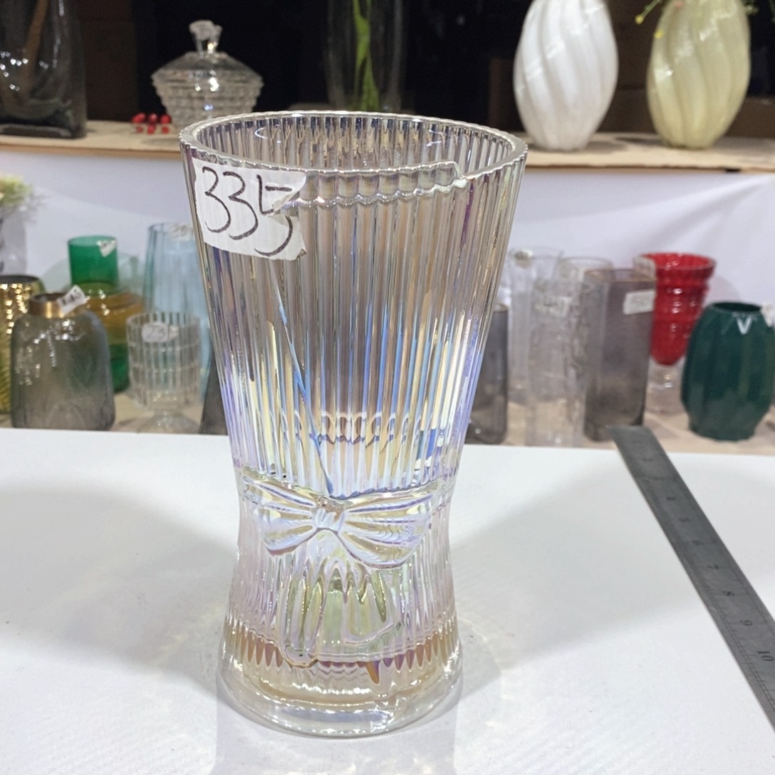 玻璃335高22口12水晶玻璃花瓶嘎嘎好看
