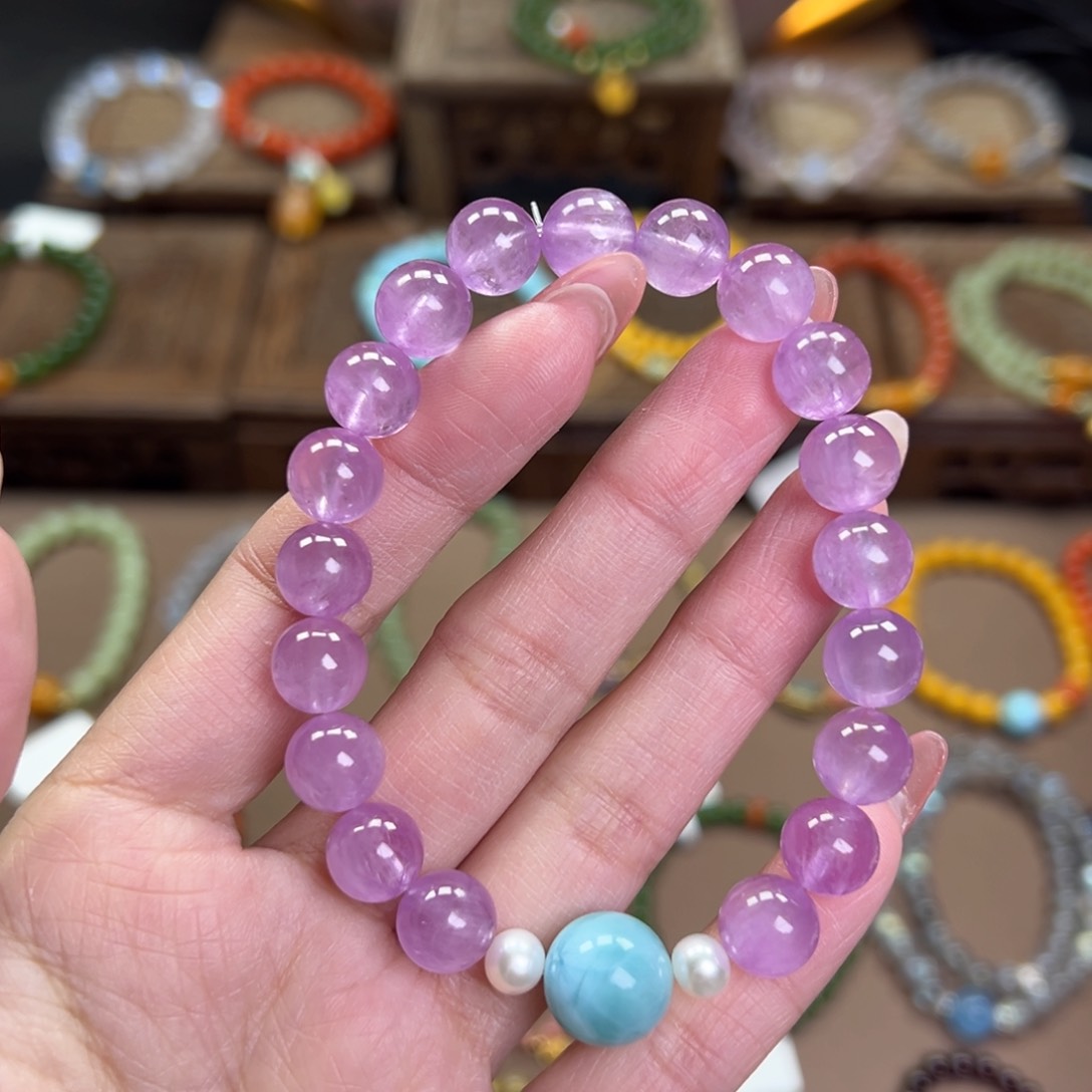 锂辉石手串未镶嵌单圈