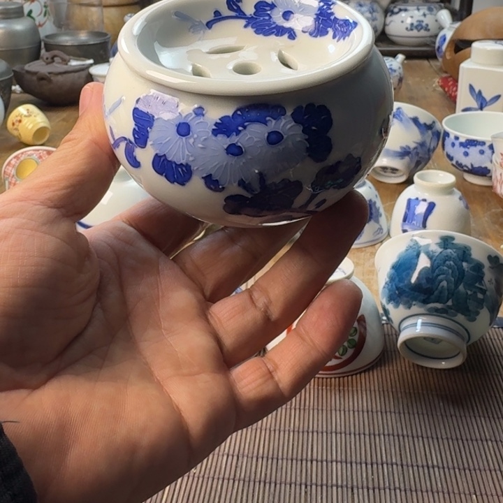 青花瓷器杯子茶具
