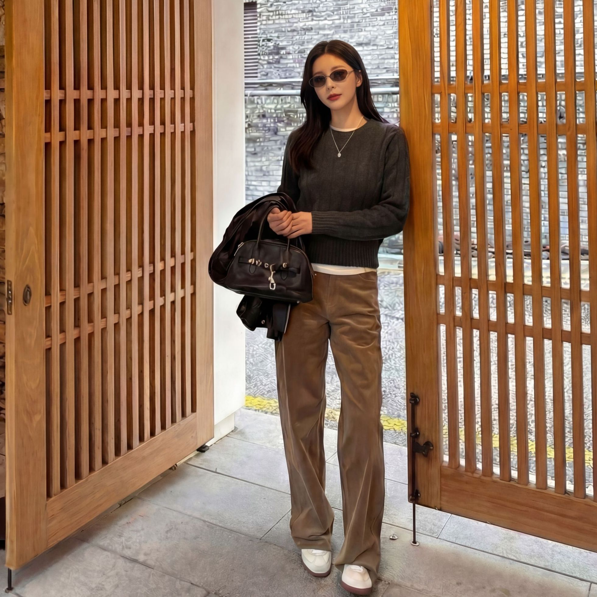 CocoHerben厚款冬季宽松型通勤毛针织衫纯色上衣HBA232