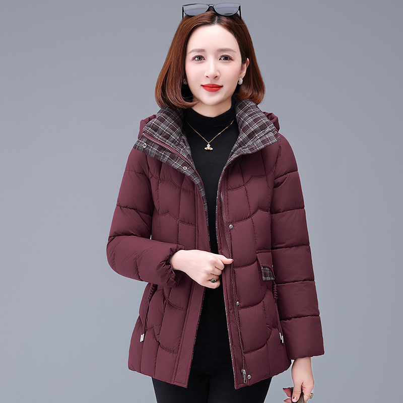 秋冬2025新款羽绒棉服中长款保暖棉袄中老年妈妈棉衣女装修身冬季