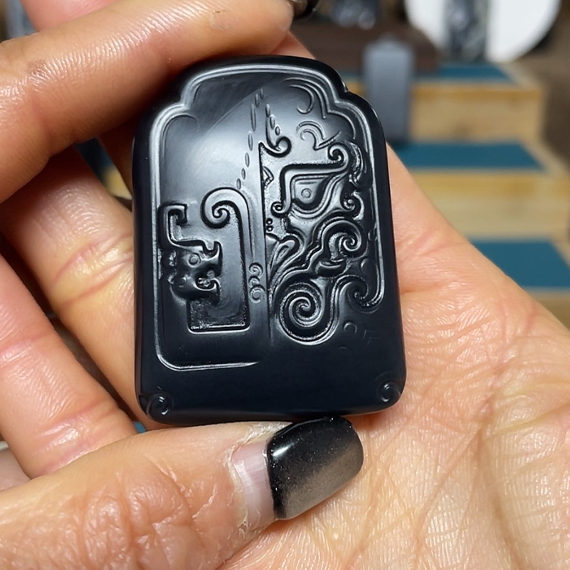 【闪购商品】和田玉（墨玉）吊坠(不含链)未镶嵌塗*羊脂级