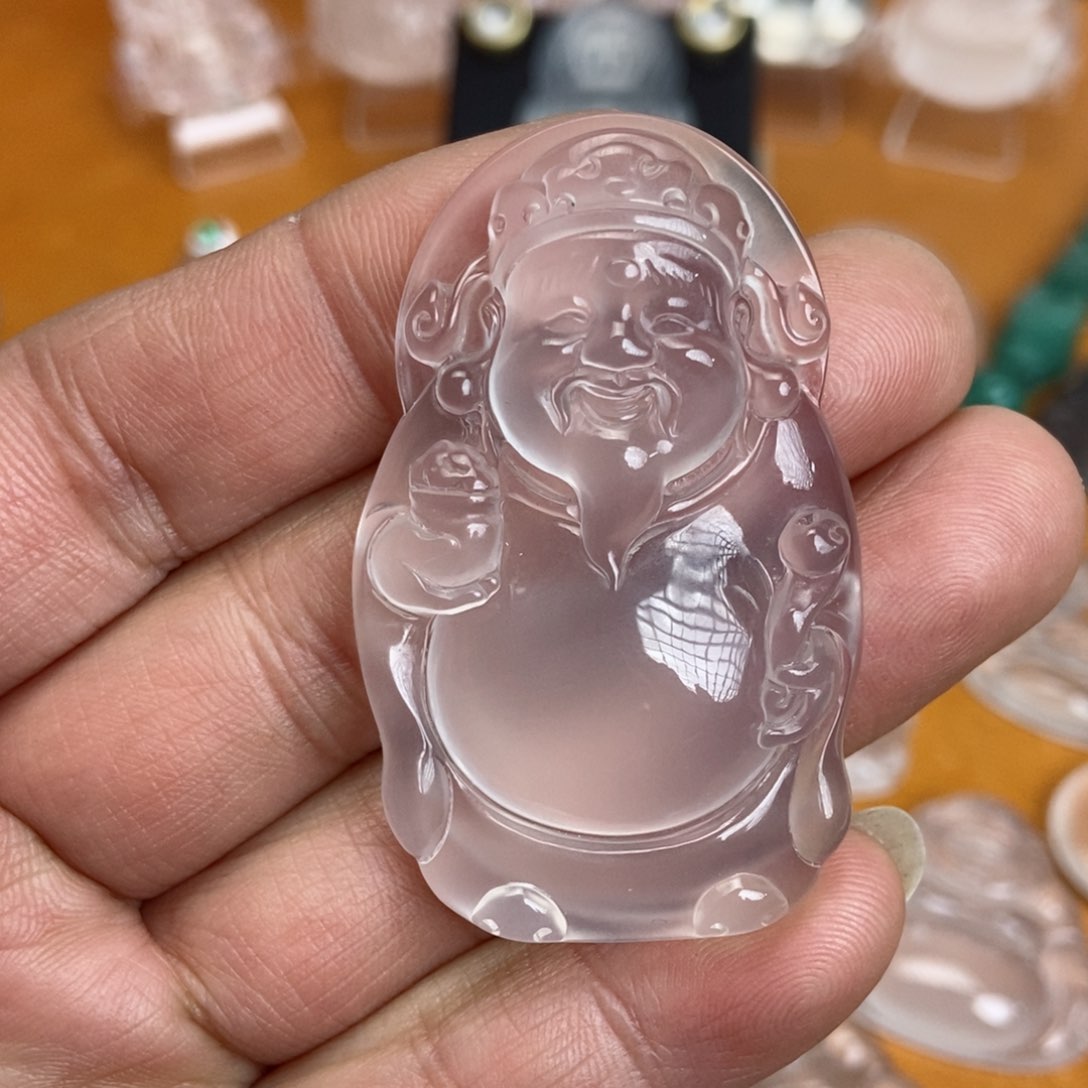 石英质玉吊坠未镶嵌蔚***空