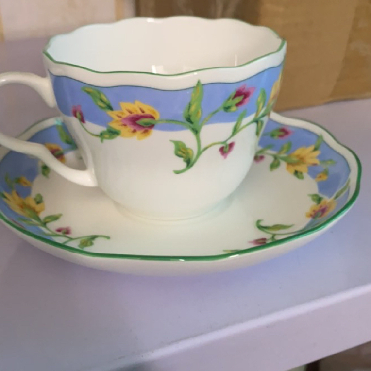 纪梵希Givenchy花卉咖啡杯碟一整套，日本Yamaka