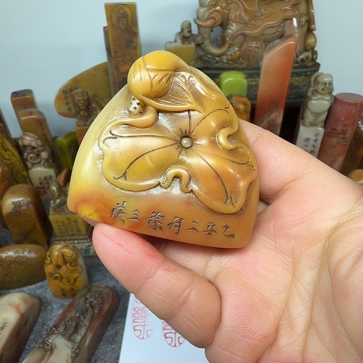 一***心印石寿山石寿山石雕刻工艺精湛