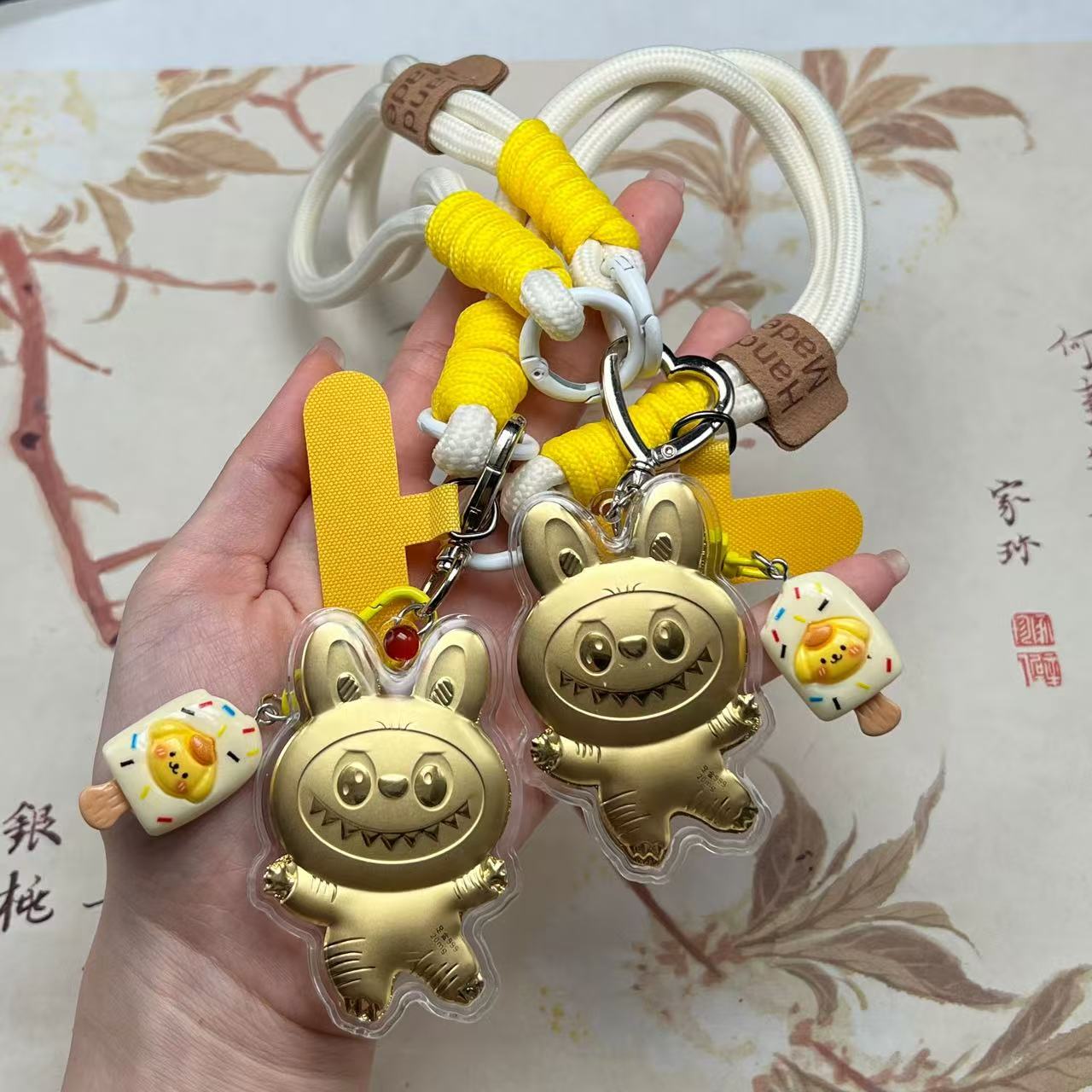 【北野珠宝】玛瑙珠配拉布布手机挂-B122H-45多样性发一